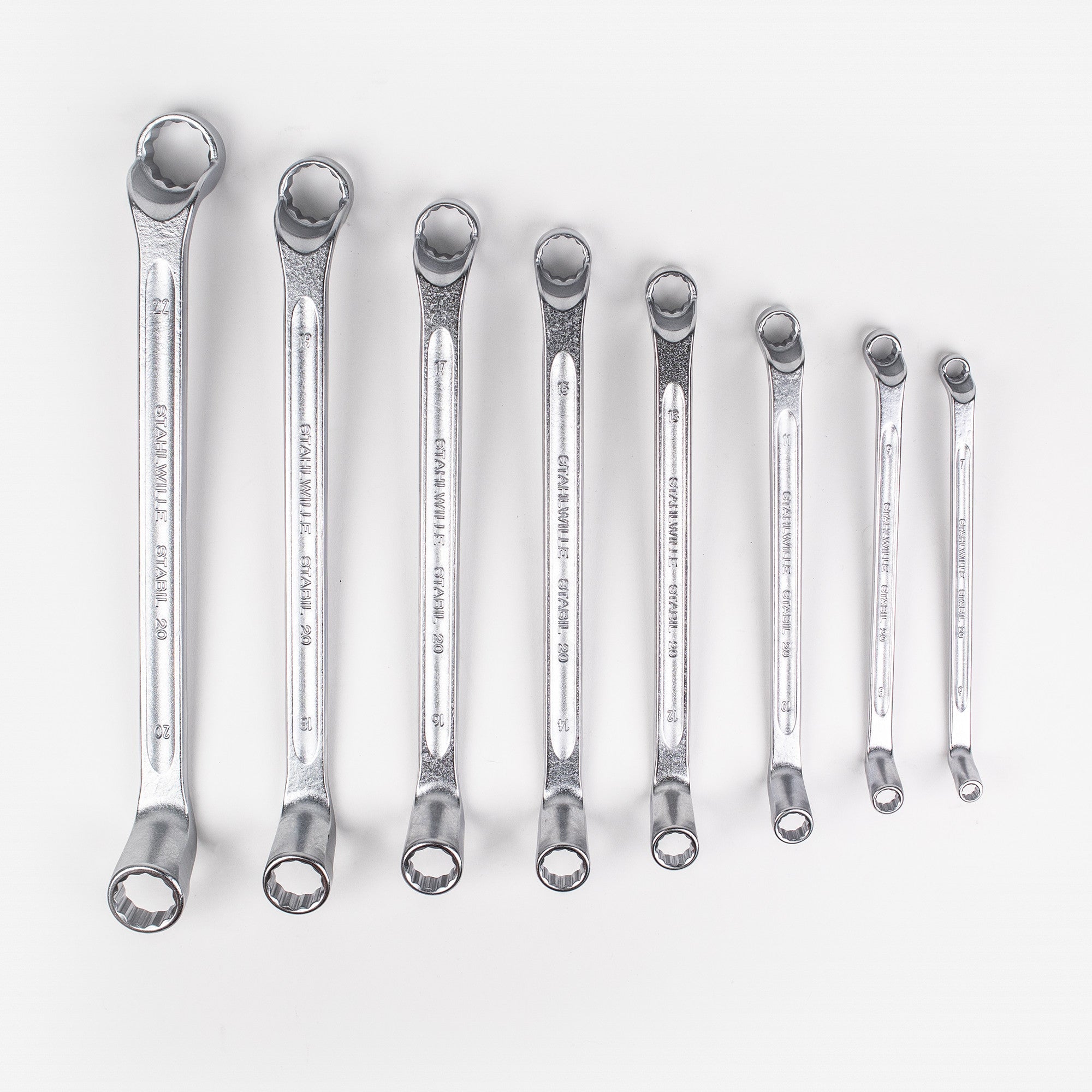 Stahlwille STABIL 20/8 Double-ended Ring Spanner Set, Metric, 6 - 22 mm, 8 Pieces - ST96410405 - KC Tool