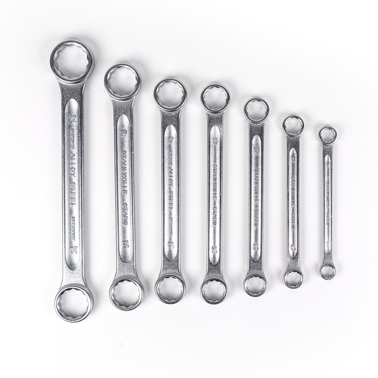 Stahlwille STABIL 21/7 Double - ended Ring Spanner Set, Metric, 8 - 22 mm, 7 Pieces - ST96410503 - KC Tool