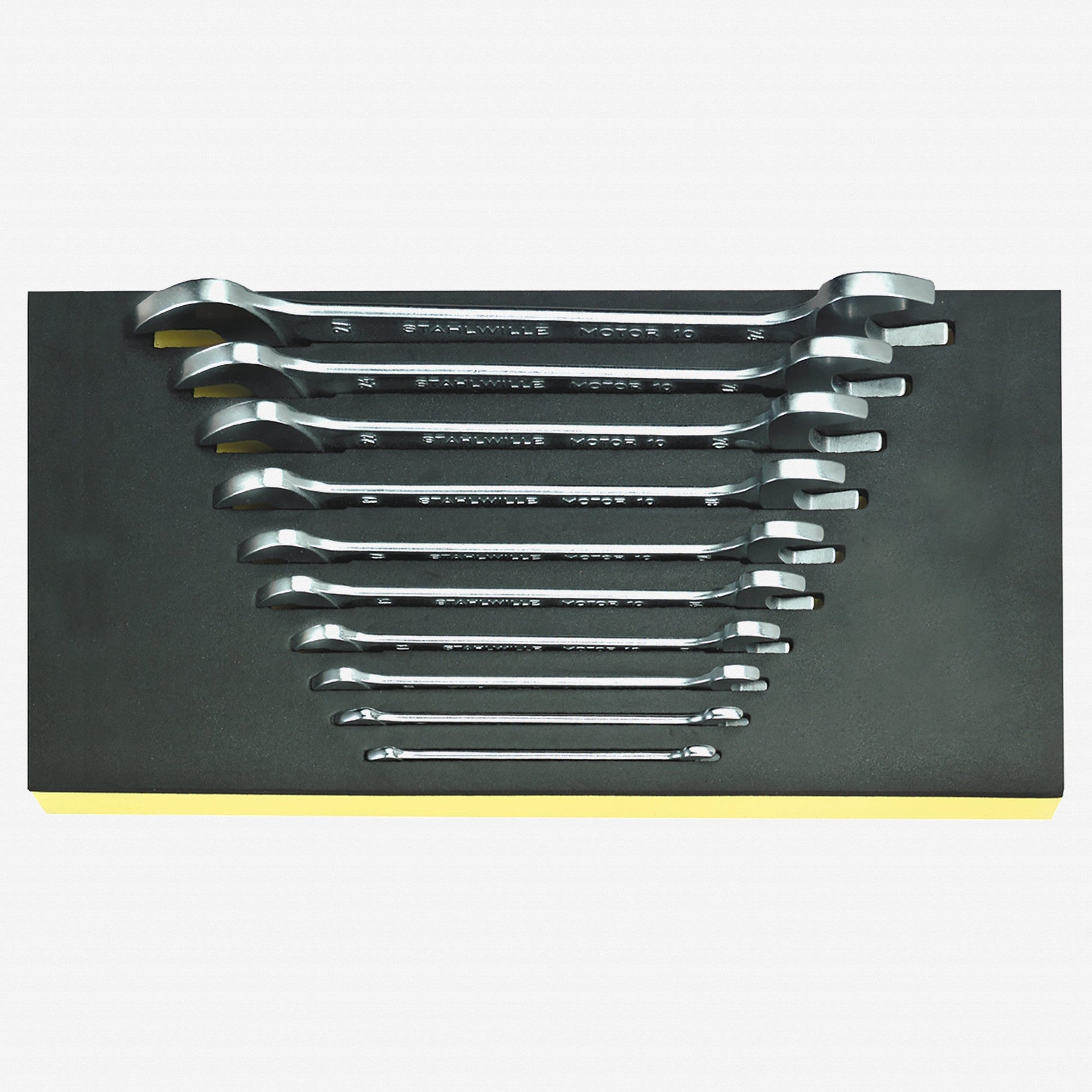 Stahlwille TCS 10/10, 6x7-24x27 mm Double Open End Wrench Set in TCS Inlay, 10 Pieces - ST96838187 - KC Tool