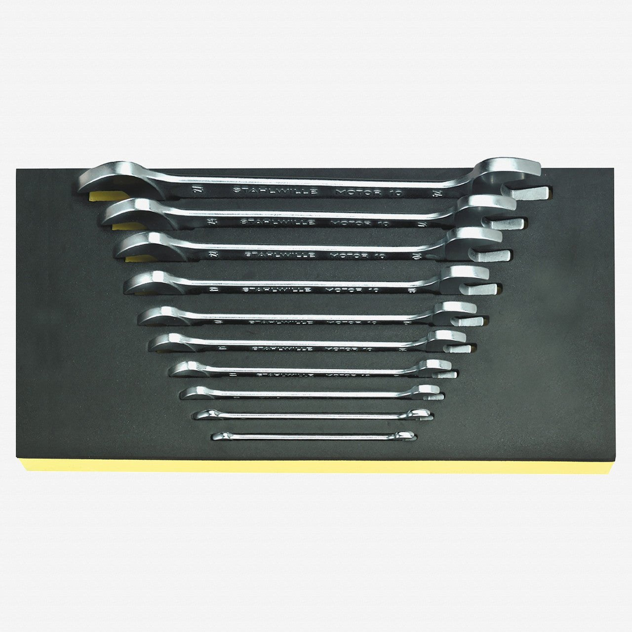Stahlwille TCS 10/10, 6x7 - 24x27 mm Double Open End Wrench Set in TCS Inlay, 10 Pieces - ST96838187 - KC Tool