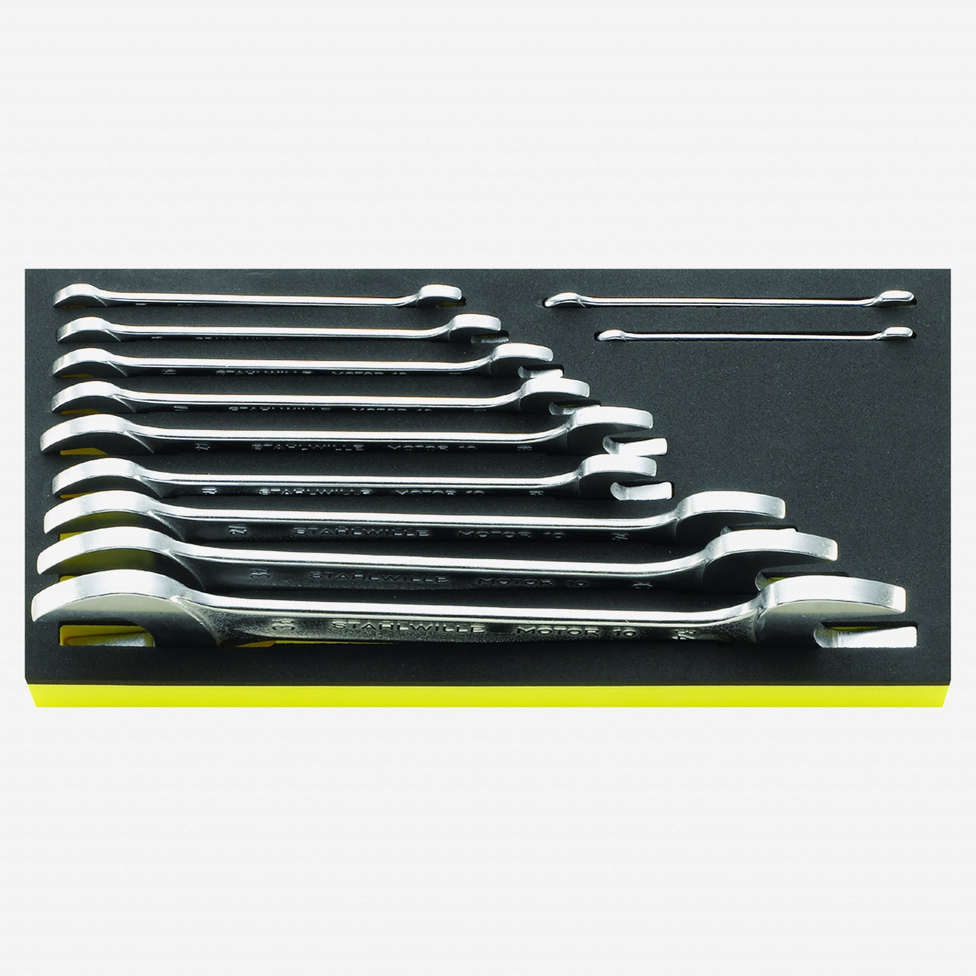Stahlwille TCS 10/11, 6x7-34x36 mm Double Open End Wrench Set in TCS Inlay, 11 Pieces - ST96830167 - KC Tool