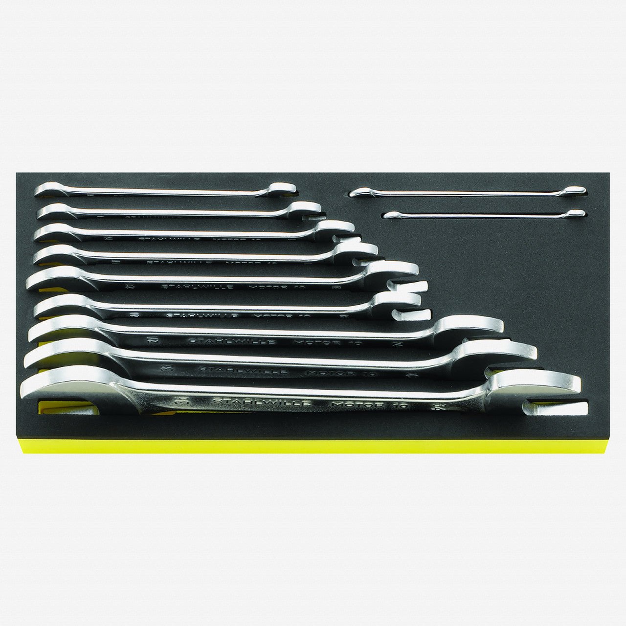 Stahlwille TCS 10/11, 6x7 - 34x36 mm Double Open End Wrench Set in TCS Inlay, 11 Pieces - ST96830167 - KC Tool