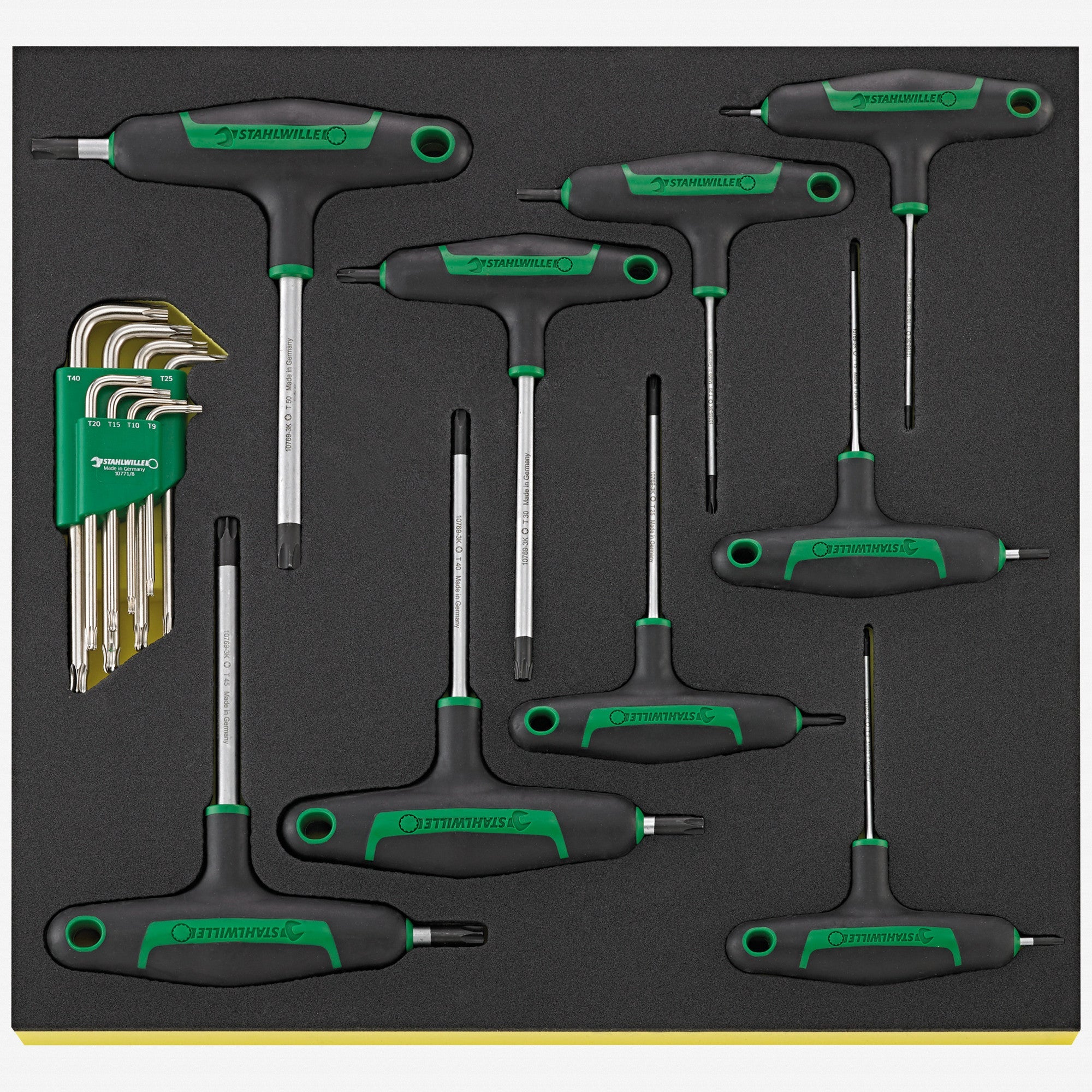 Stahlwille TCS 10769+10771/17 TORX® L-keys and T-handles in TCS Inlay - ST96832099 - KC Tool