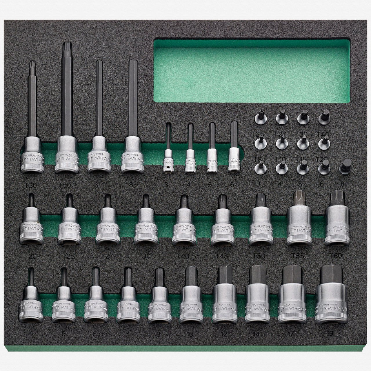 Stahlwille TCS 11 821/40 Inside Torx and Hex Socket Set, 1/4" and 1/2" Drive, 41 Pieces - ST96830274 - KC Tool