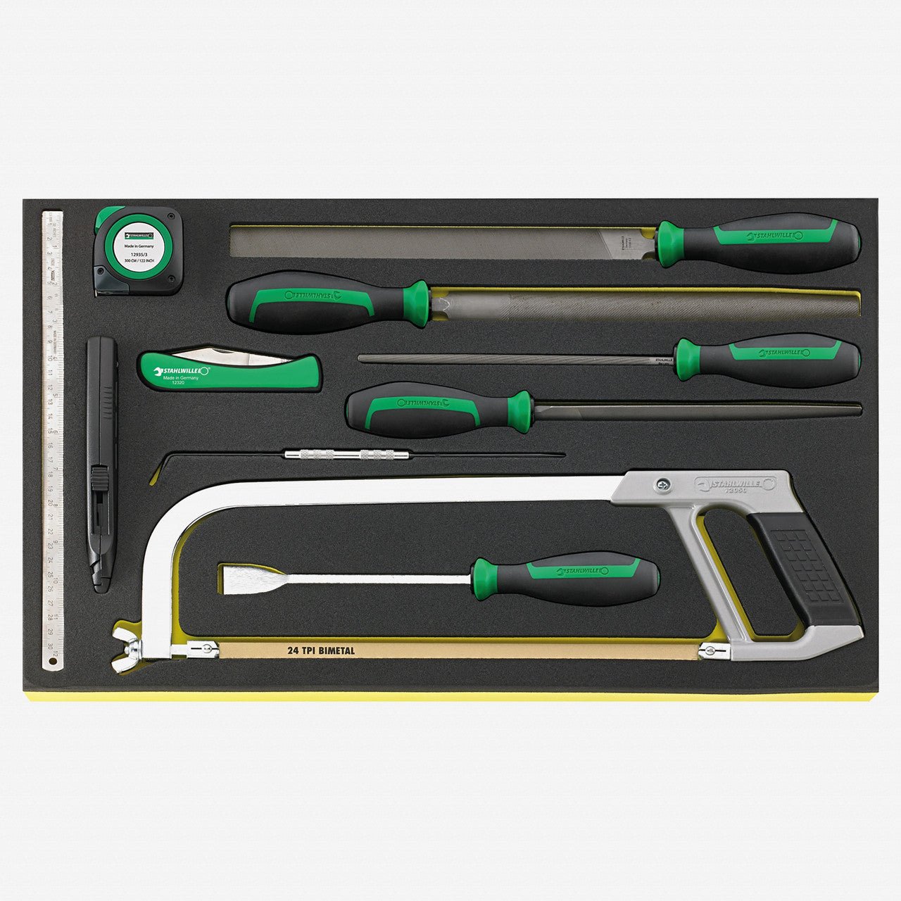 Stahlwille TCS 12025 - 13110/11 Files and Saw Set in TCS Inlay - ST96838759 - KC Tool