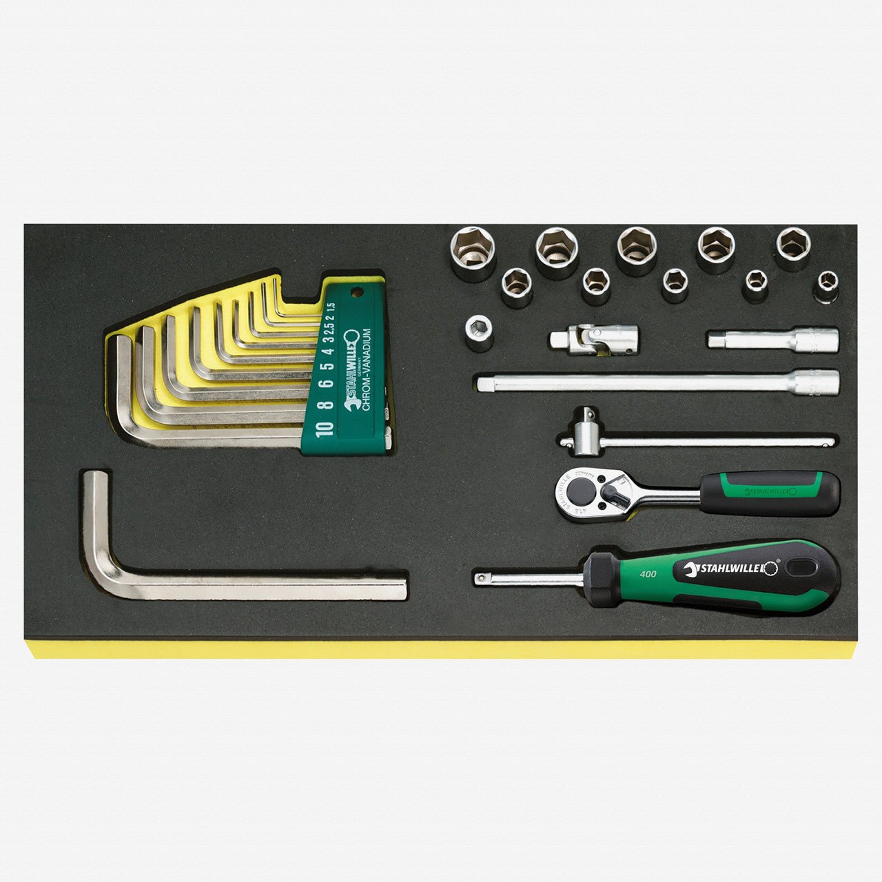 Stahlwille TCS 1/4" Ratchet + 10760CV 1/4" tools in TCS Inlay - ST96838176 - KC Tool