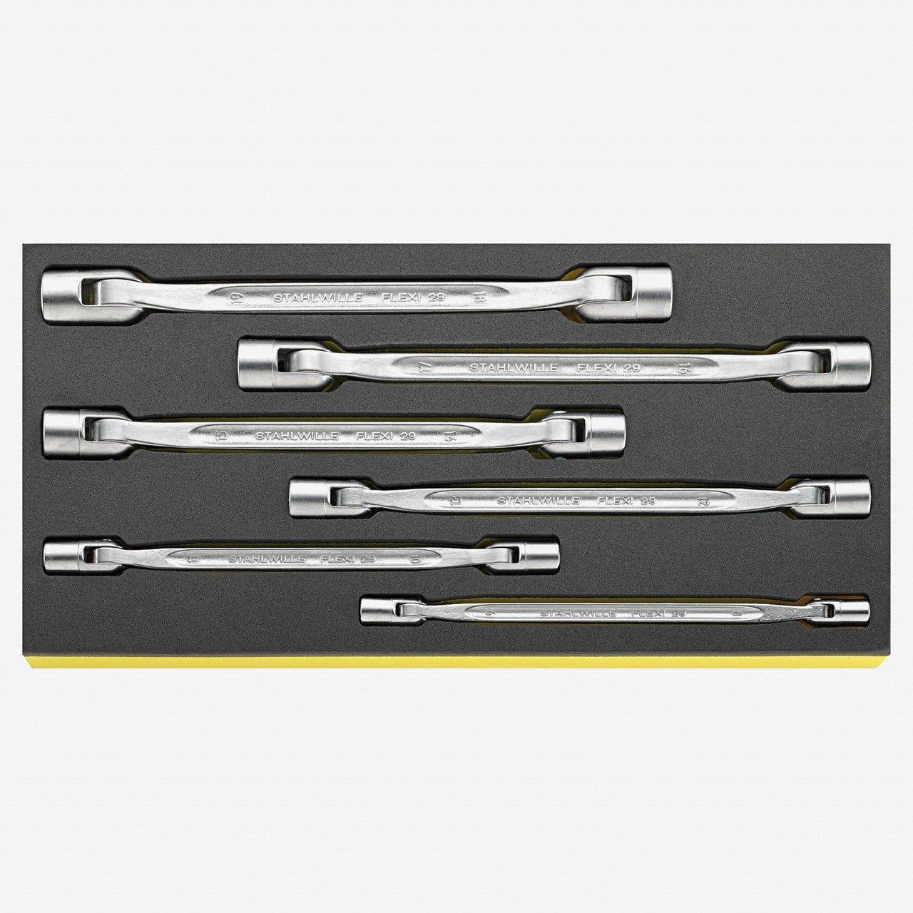 Stahlwille TCS 29/6, 8x9 - 18x19 mm Flexi - joint Wrench Set in TCS Inlay, 6 Pieces - ST96838764 - KC Tool
