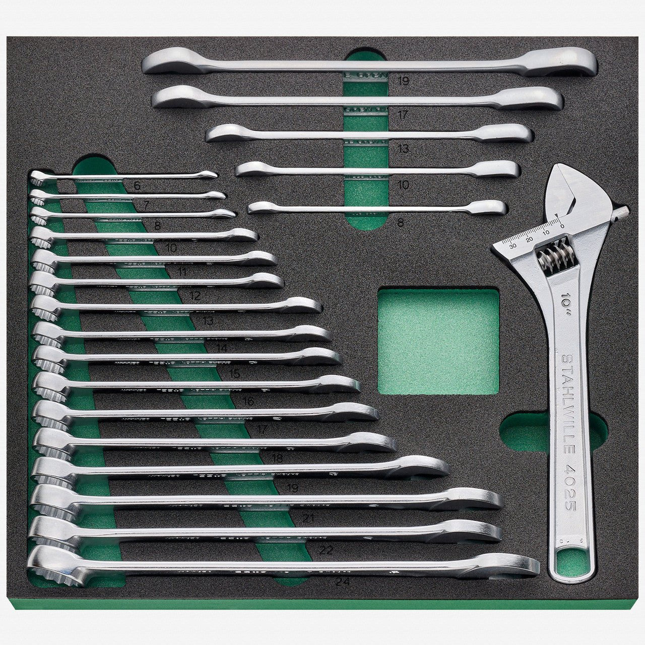 Stahlwille TCS 4 821/22 Metric Wrench Set in Foam Inlay, 6 - 24 mm, 22 Pieces - ST96830267 - KC Tool