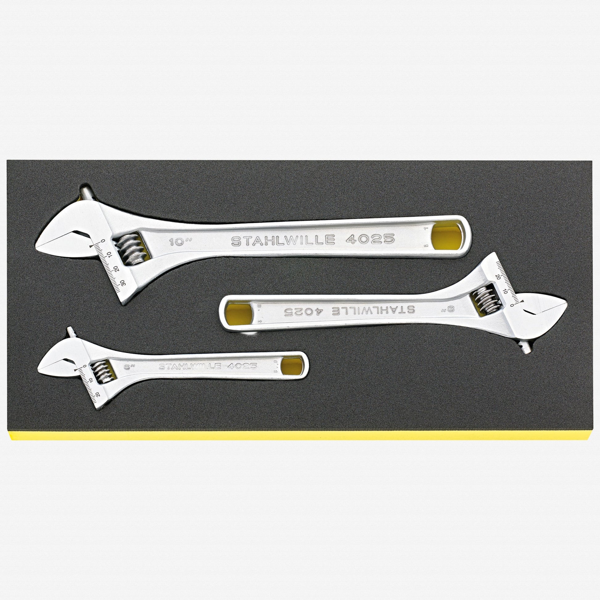 Stahlwille TCS 4025/3 Adjustable Wrench Set in TCS Inlay, 3 Pieces - ST96838797 - KC Tool
