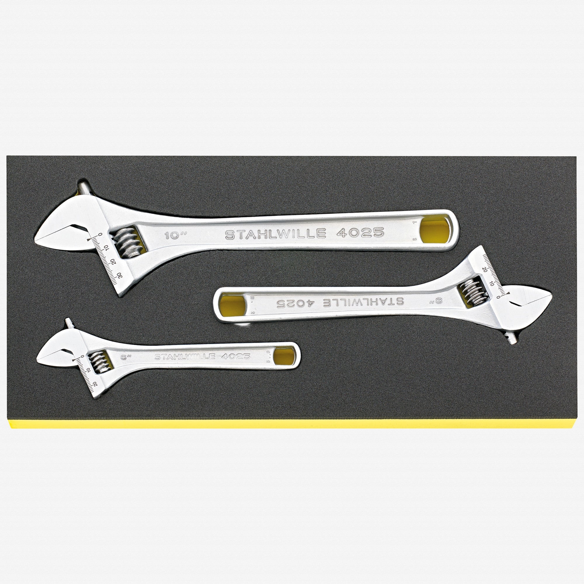 Stahlwille TCS 4025/3 Adjustable Wrench Set in TCS Inlay, 3 Pieces - ST96838797 - KC Tool