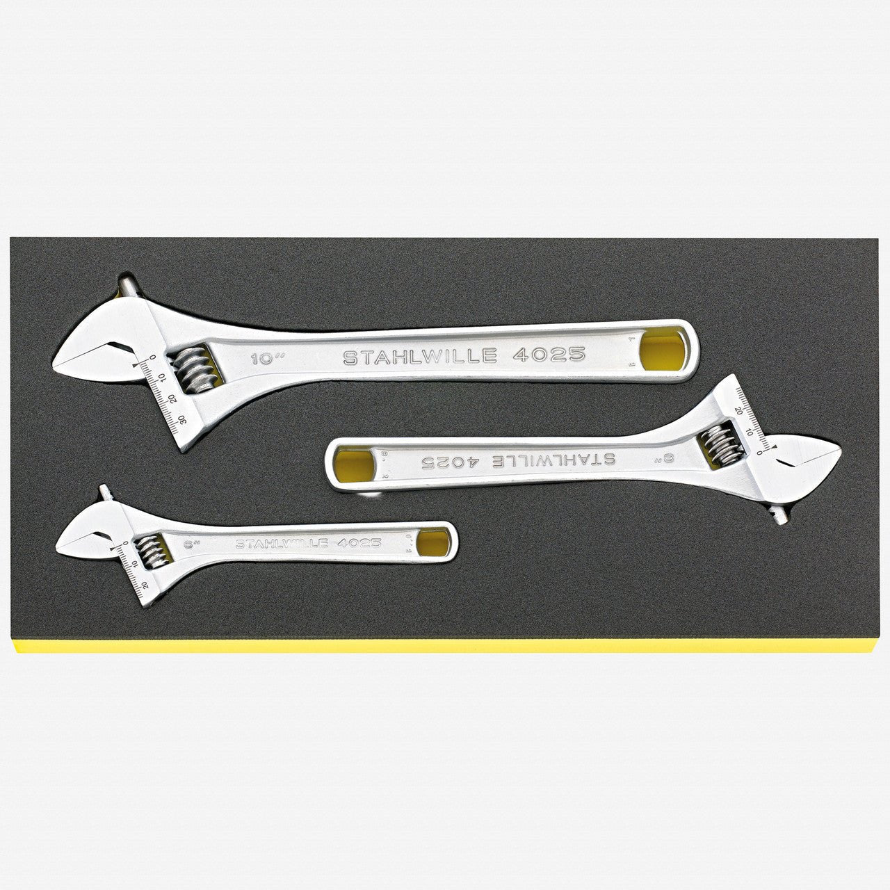 Stahlwille TCS 4025/3 Adjustable Wrench Set in TCS Inlay, 3 Pieces - ST96838797 - KC Tool