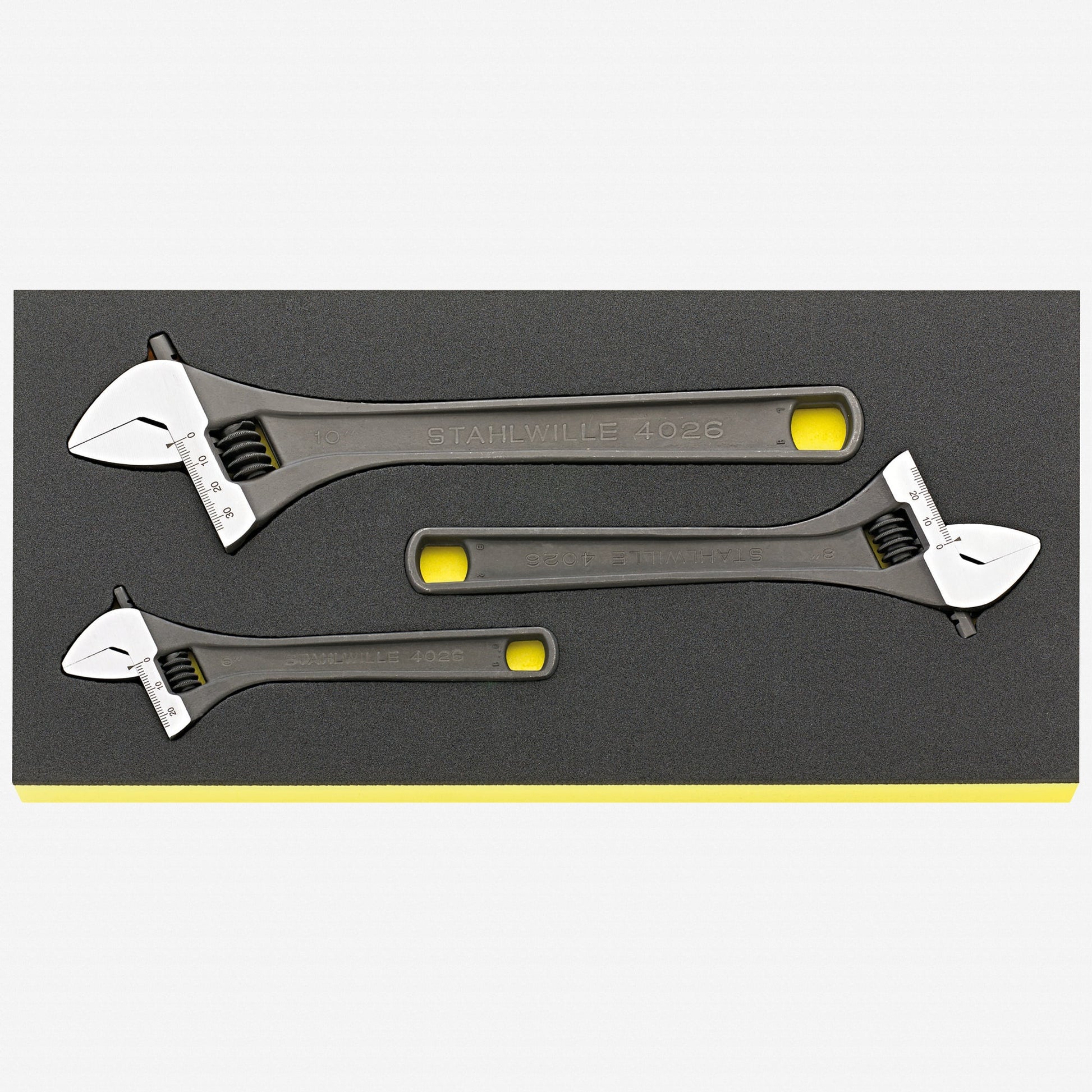 Stahlwille TCS 4026/3 Adjustable Wrench Set in TCS Inlay, 3 Pieces - ST96838796 - KC Tool