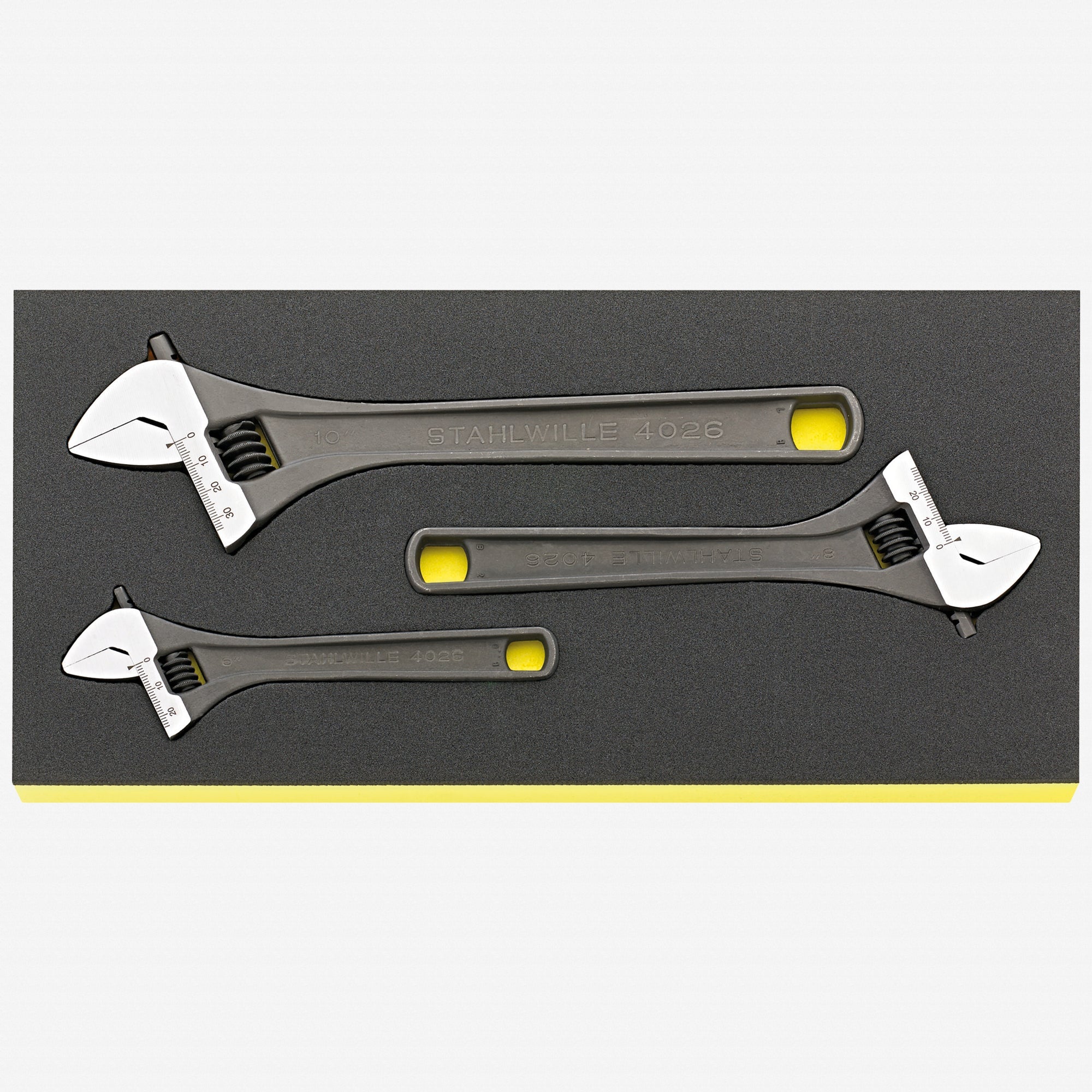 Stahlwille TCS 4026/3 Adjustable Wrench Set in TCS Inlay, 3 Pieces - ST96838796 - KC Tool