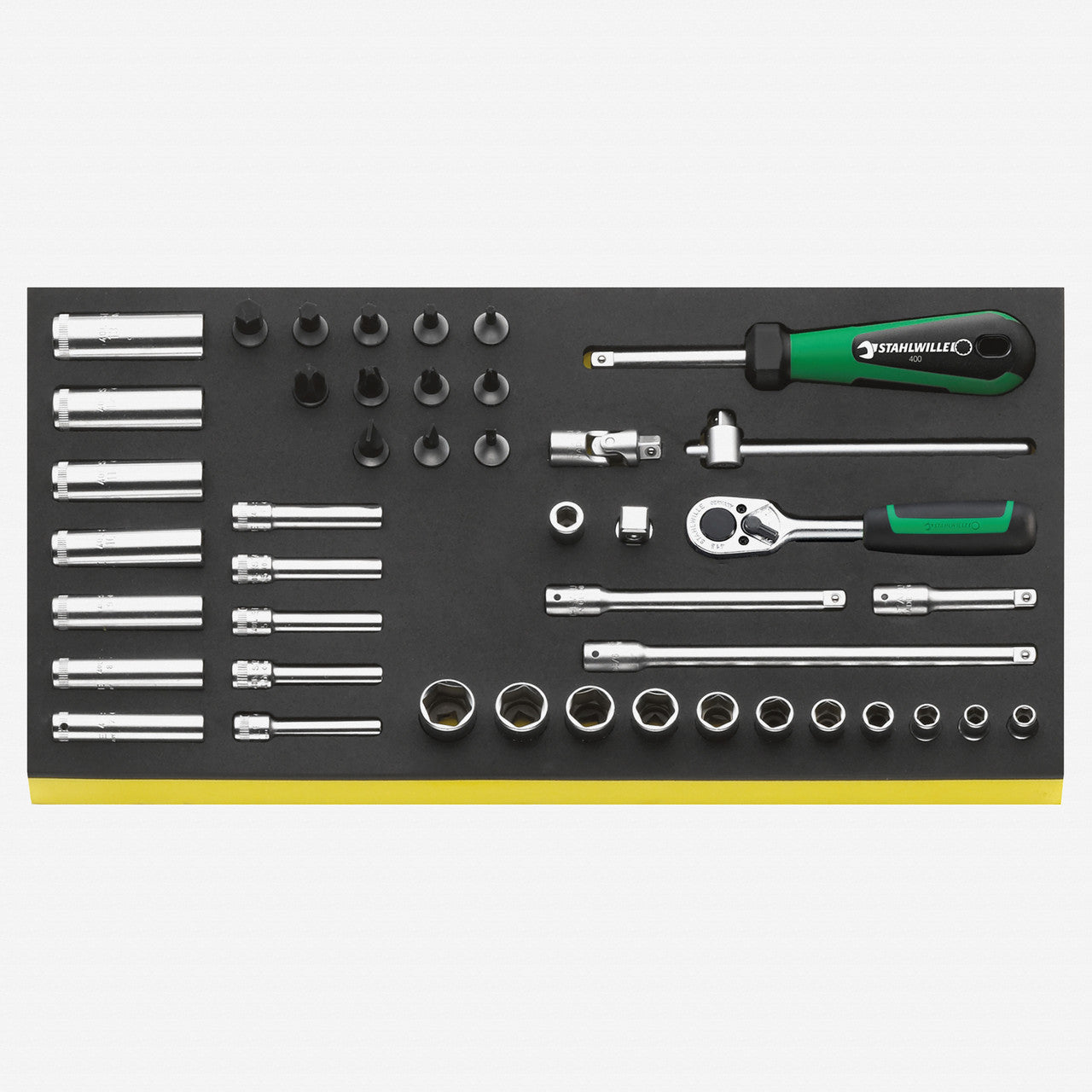 Stahlwille TCS 40/35/9 1/4" Metric Socket Set in TCS Inlay, 44 Pieces - ST96830601 - KC Tool