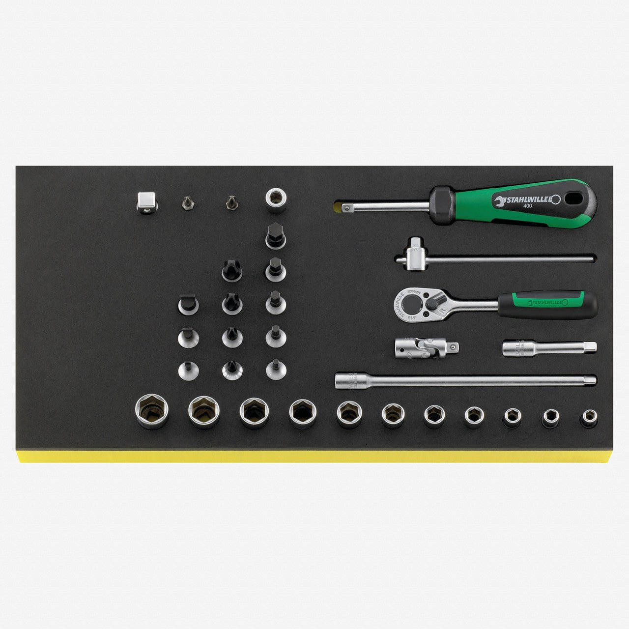 Stahlwille TCS 40/41/44/8 1/4" Metric Socket Set in TCS Inlay, 33 Pieces - ST96830217 - KC Tool