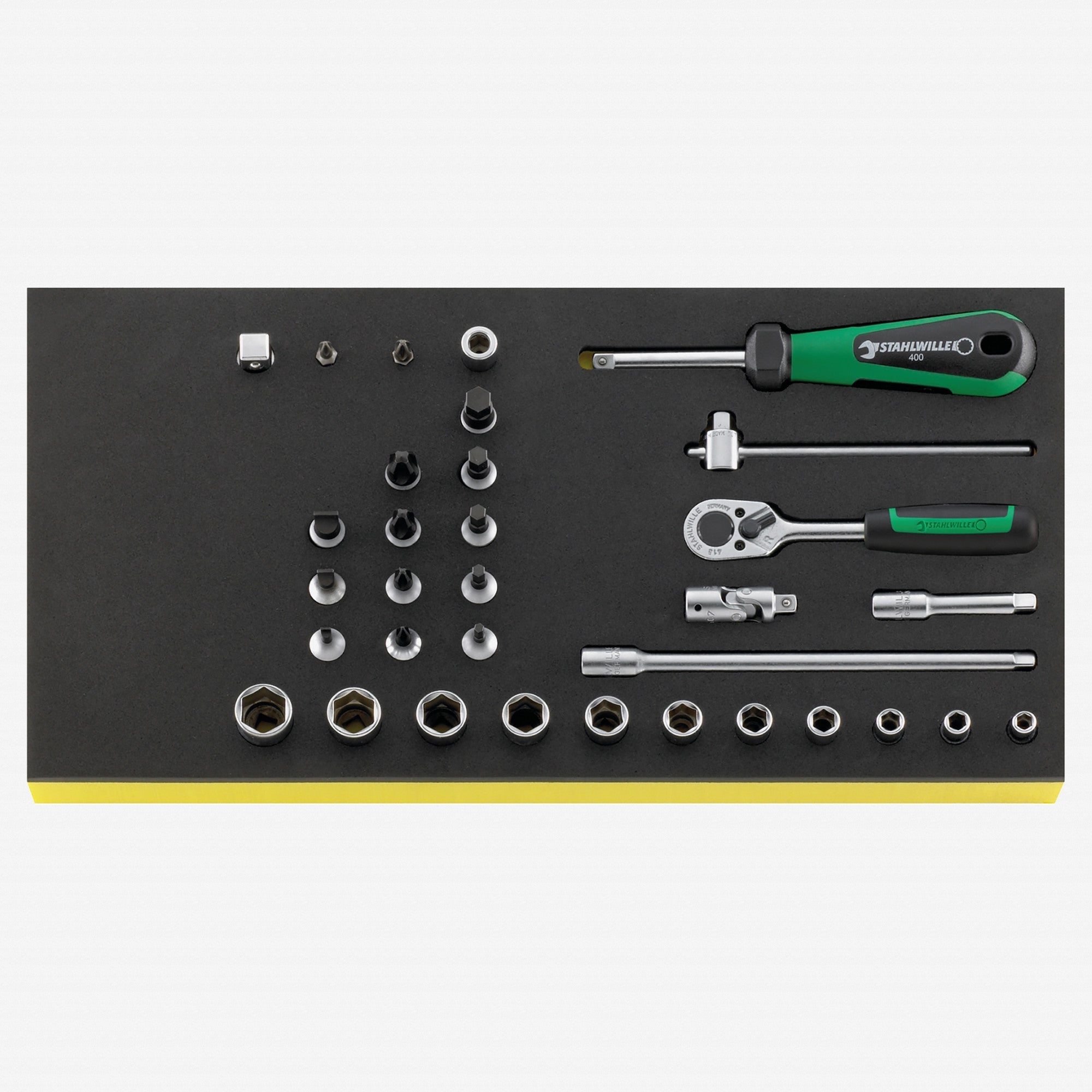 Stahlwille TCS 40/41/44/8 1/4" Metric Socket Set in TCS Inlay, 33 Pieces - ST96830217 - KC Tool