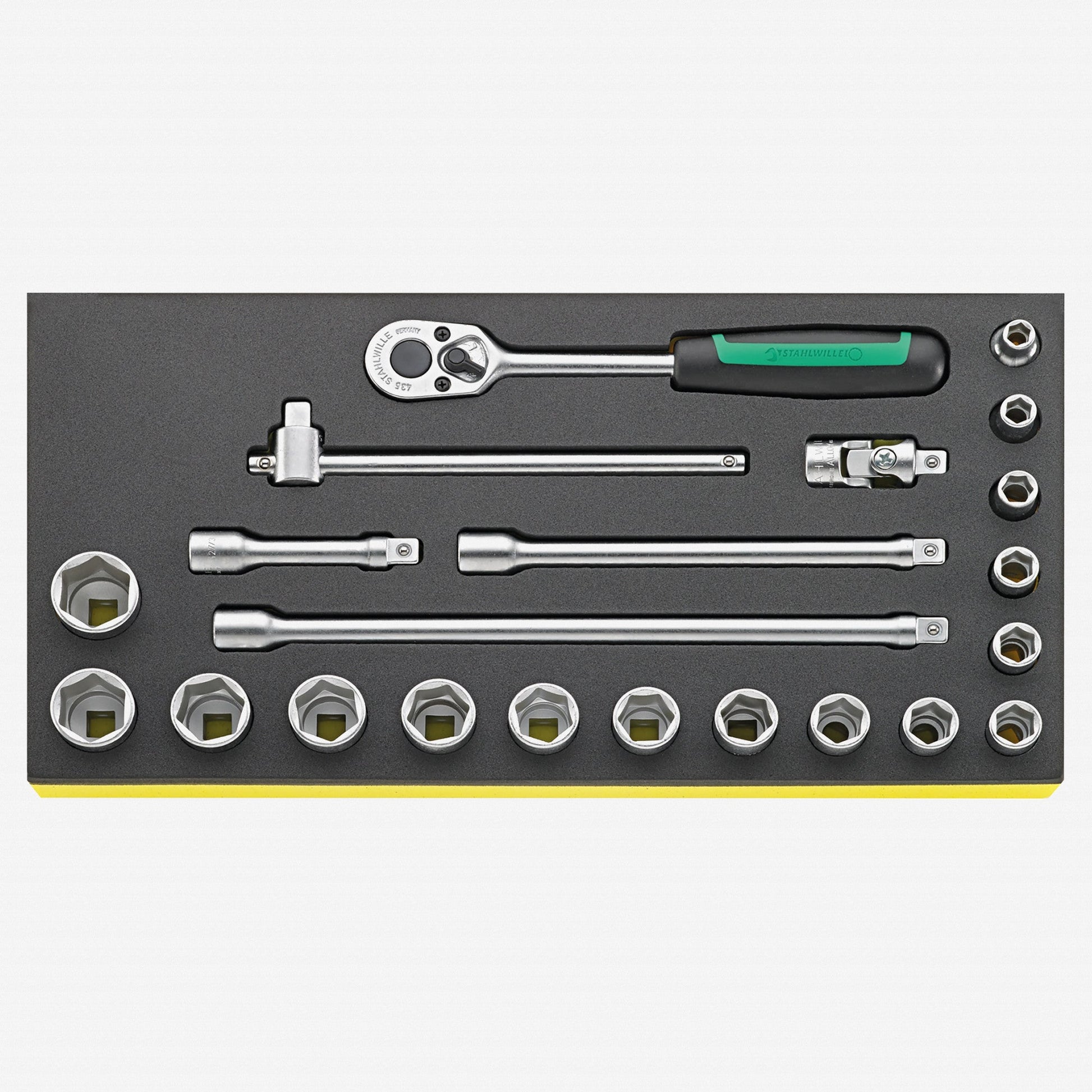 Stahlwille TCS 456/16/6 3/8" Metric Socket Set in TCS Inlay, 22 Pieces - ST96838752 - KC Tool