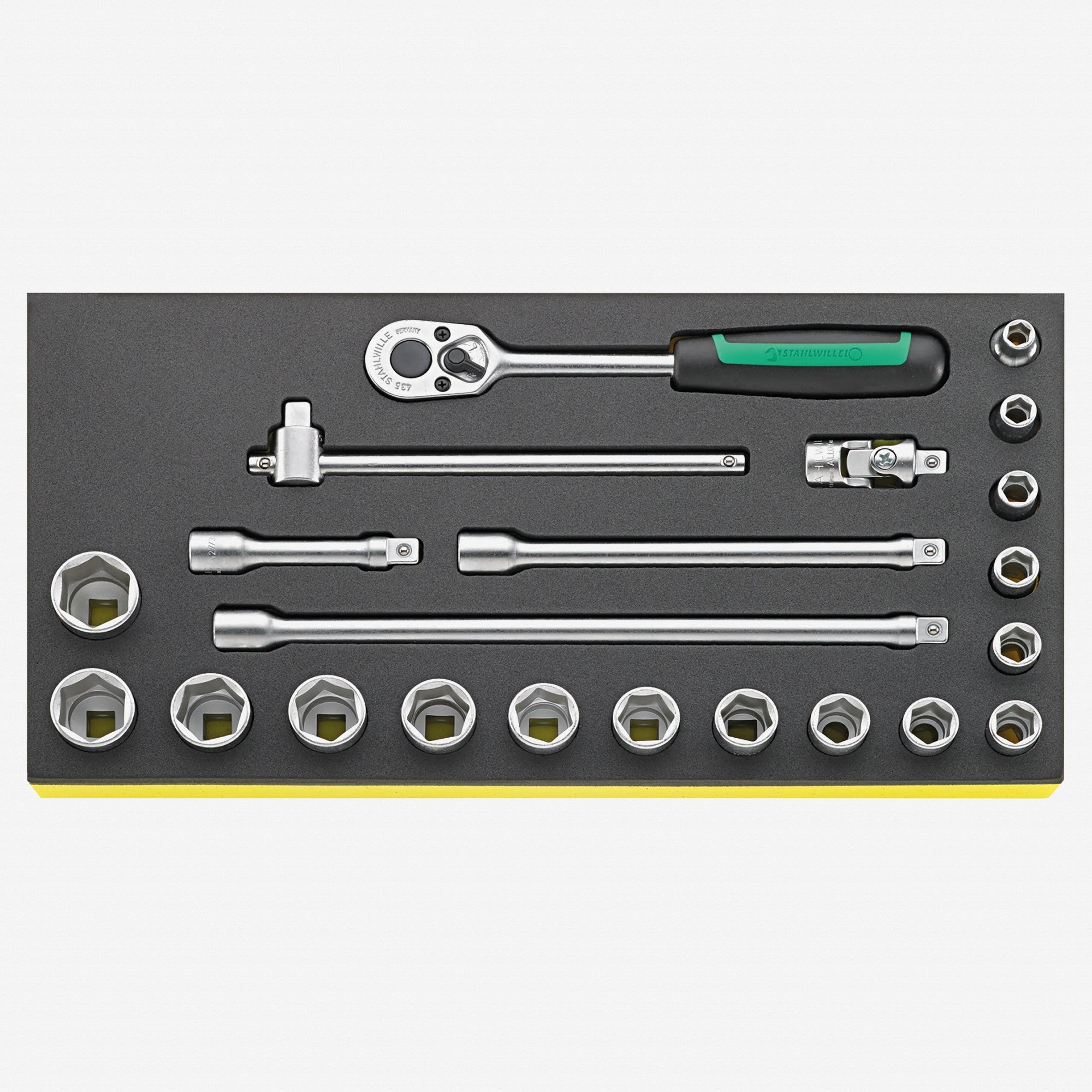 Stahlwille TCS 456/16/6 3/8" Metric Socket Set in TCS Inlay, 22 Pieces - ST96838752 - KC Tool
