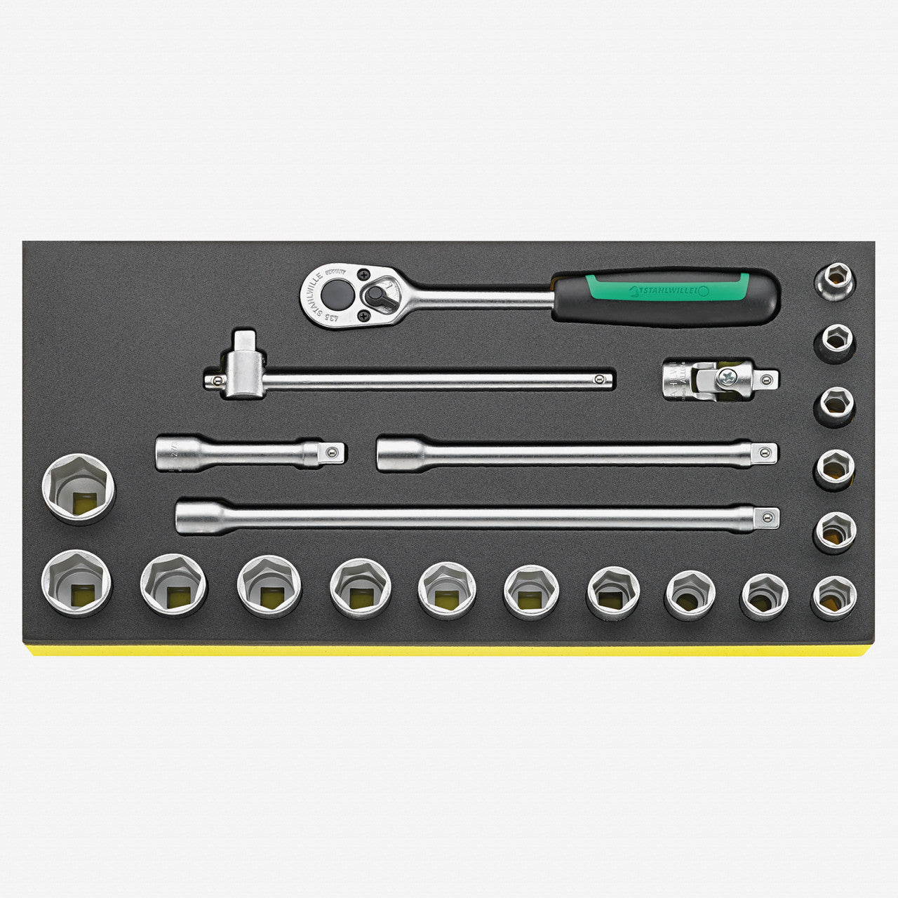 Stahlwille TCS 456/16/6 3/8" Metric Socket Set in TCS Inlay, 22 Pieces - ST96838752 - KC Tool
