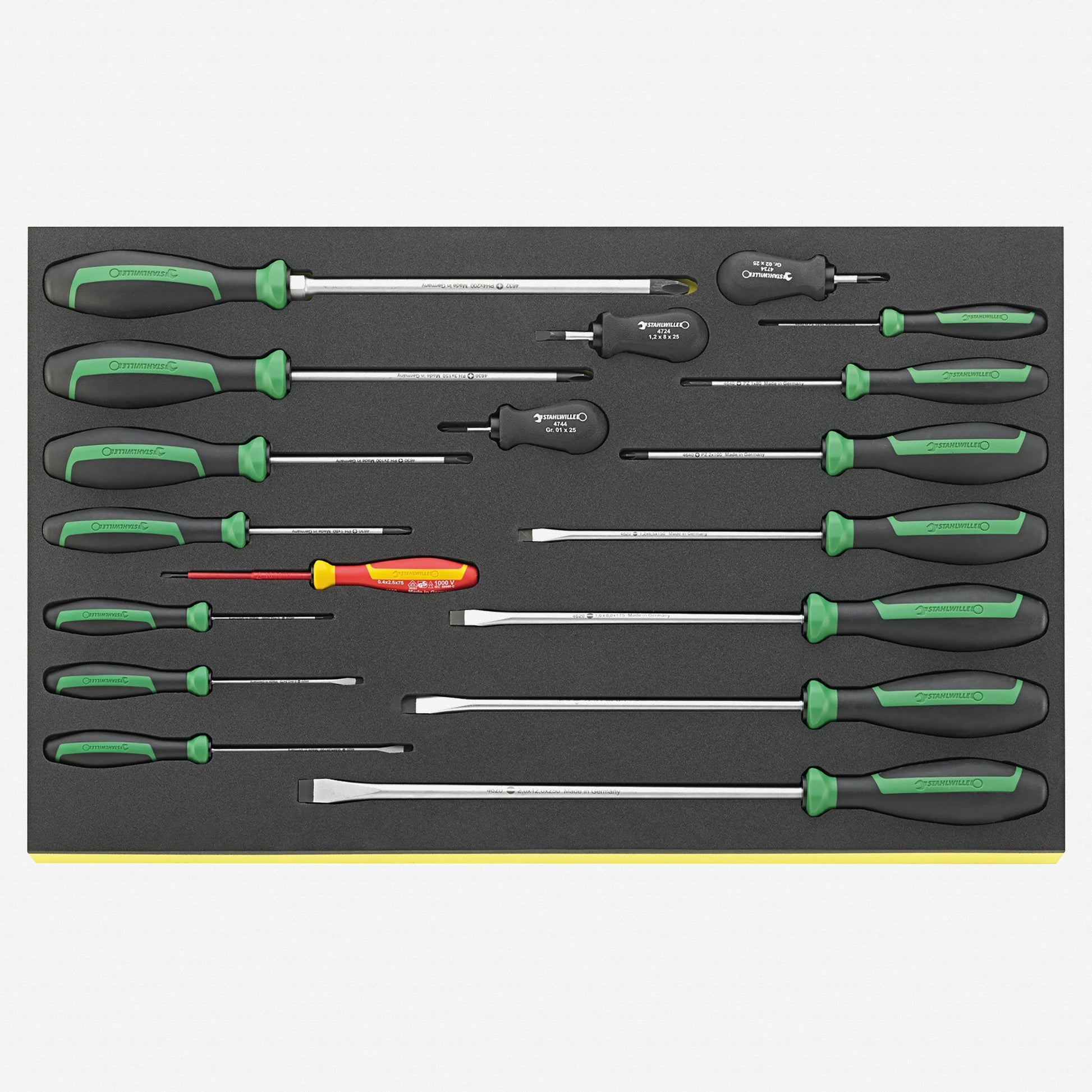 Stahlwille TCS 4620/4660VDE DRALL+ SL/PH/PZ Screwdrivers in TCS Inlay, 18 Pieces - ST96831179 - KC Tool