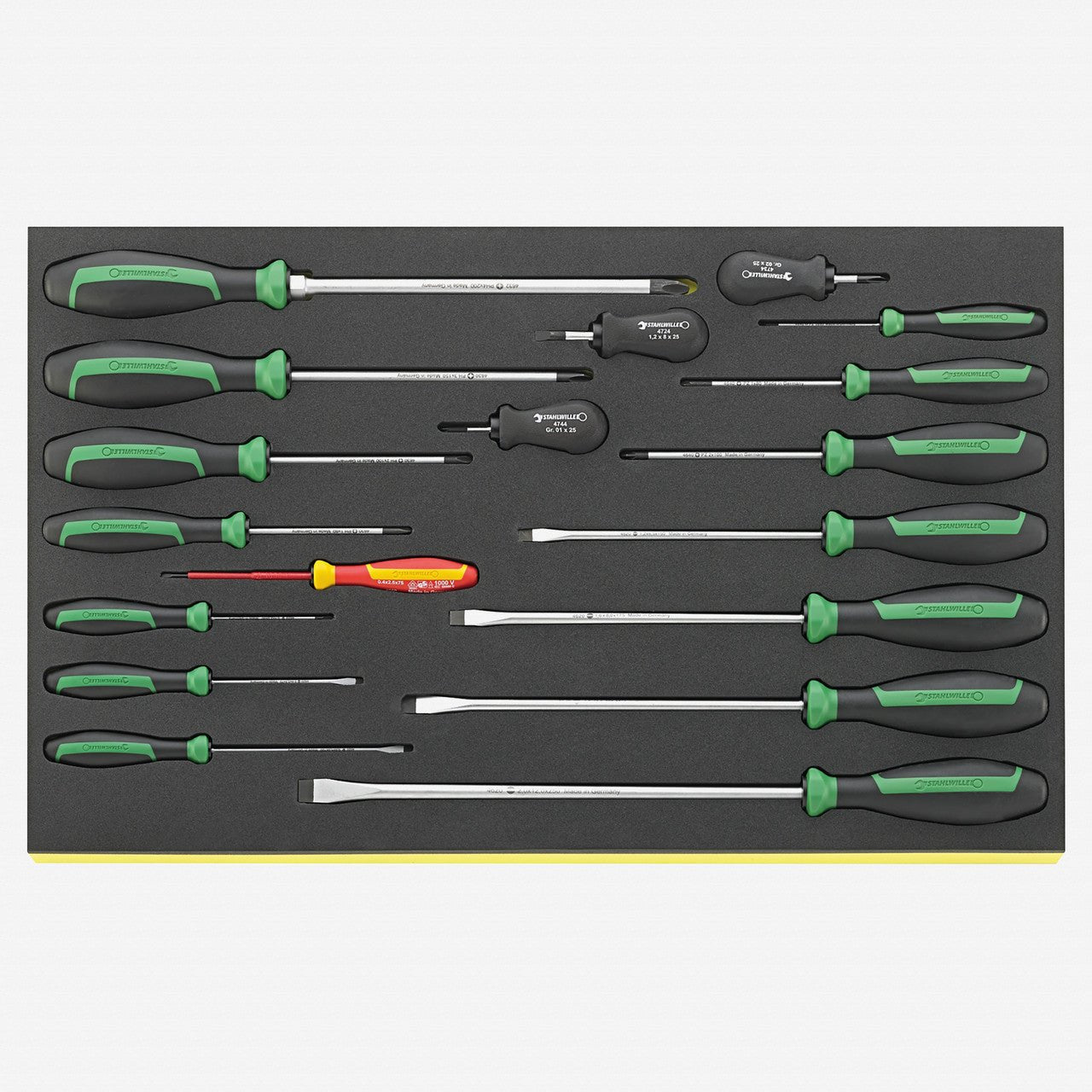 Stahlwille TCS 4620/4660VDE DRALL+ SL/PH/PZ Screwdrivers in TCS Inlay, 18 Pieces - ST96831179 - KC Tool