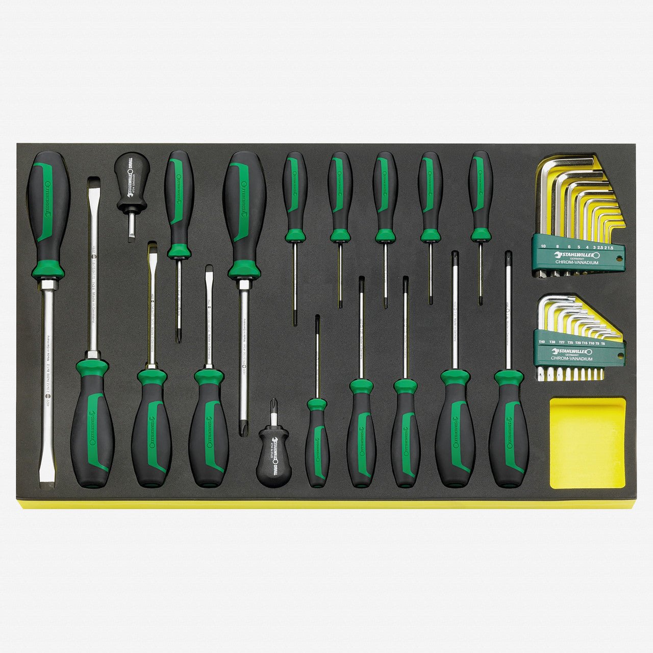 Stahlwille TCS 4622/4650+10760+10766 DRALL+ Screwdrivers and L - keys in TCS Inlay, 36 Pieces - ST96831196 - KC Tool