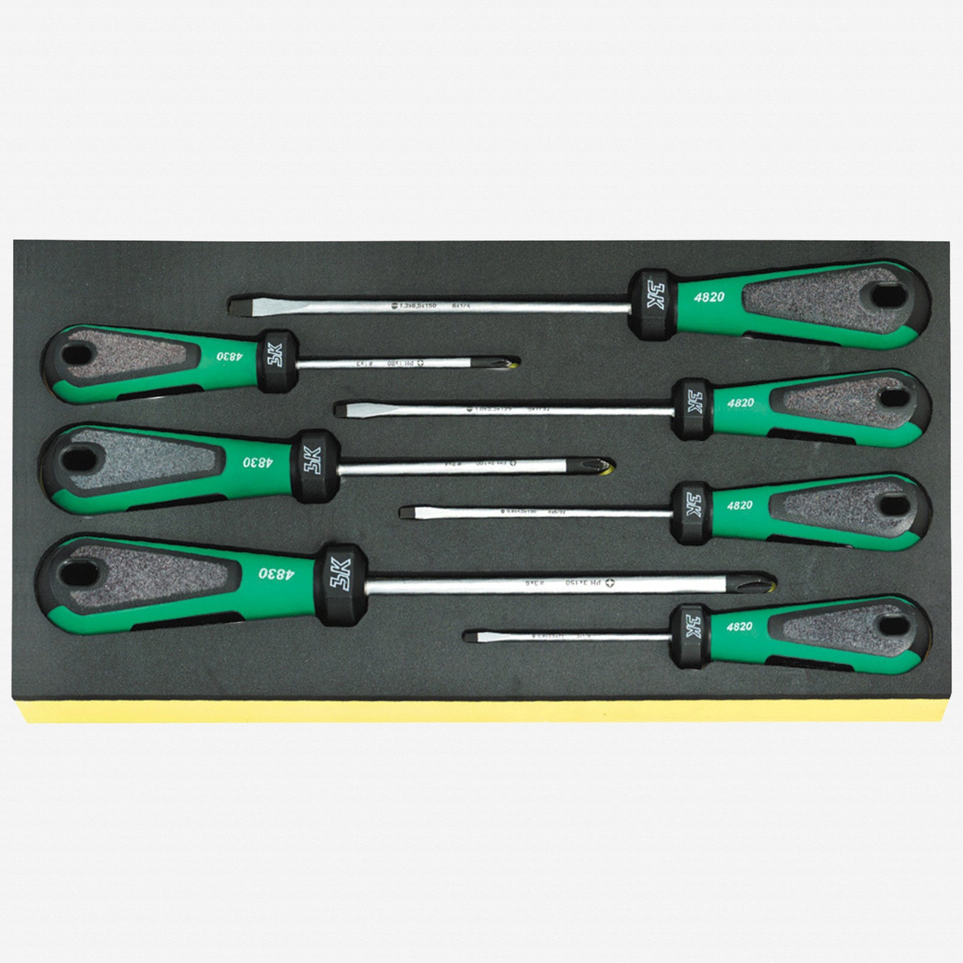 Stahlwille TCS 4820/4830 3K DRALL Phillips and Slotted Screwdrivers in TCS Inlay, 7 Pieces - ST96838184 - KC Tool