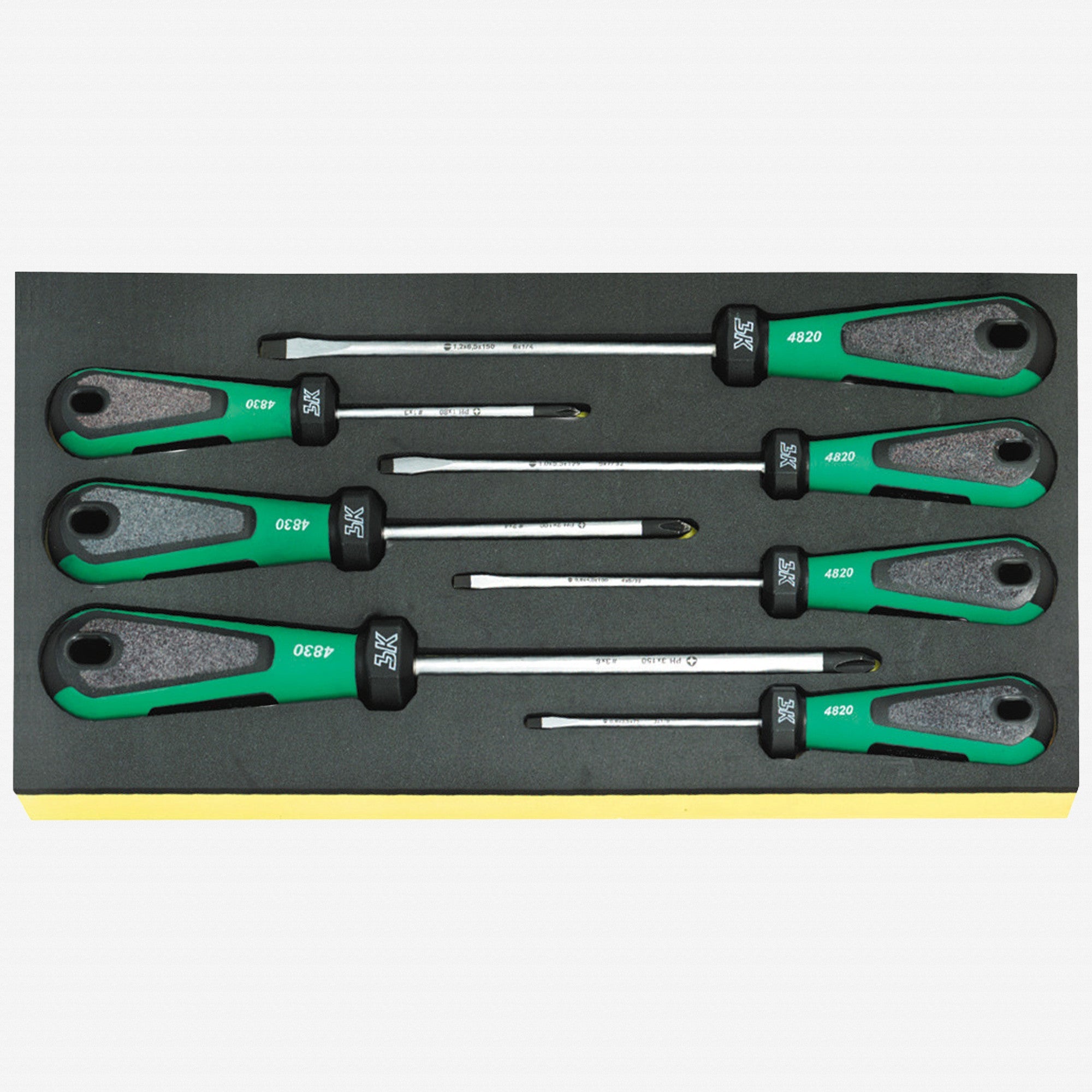 Stahlwille TCS 4820/4830 3K DRALL Phillips and Slotted Screwdrivers in TCS Inlay, 7 Pieces - ST96838184 - KC Tool