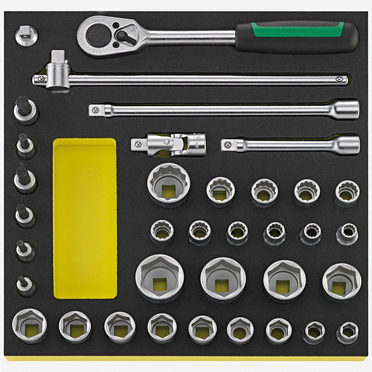 Stahlwille TCS 50/52/30/6 MF 1/2" Metric Socket Set in TCS Inlay - ST96830354 - KC Tool
