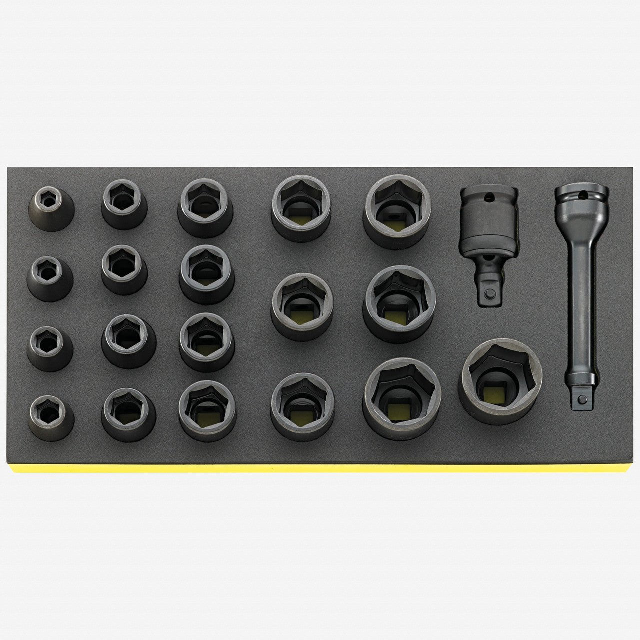 Stahlwille TCS 50IMP/19/2 1/2" Impact Sockets in TCS Inlay, 21 Pieces - ST96838791 - KC Tool