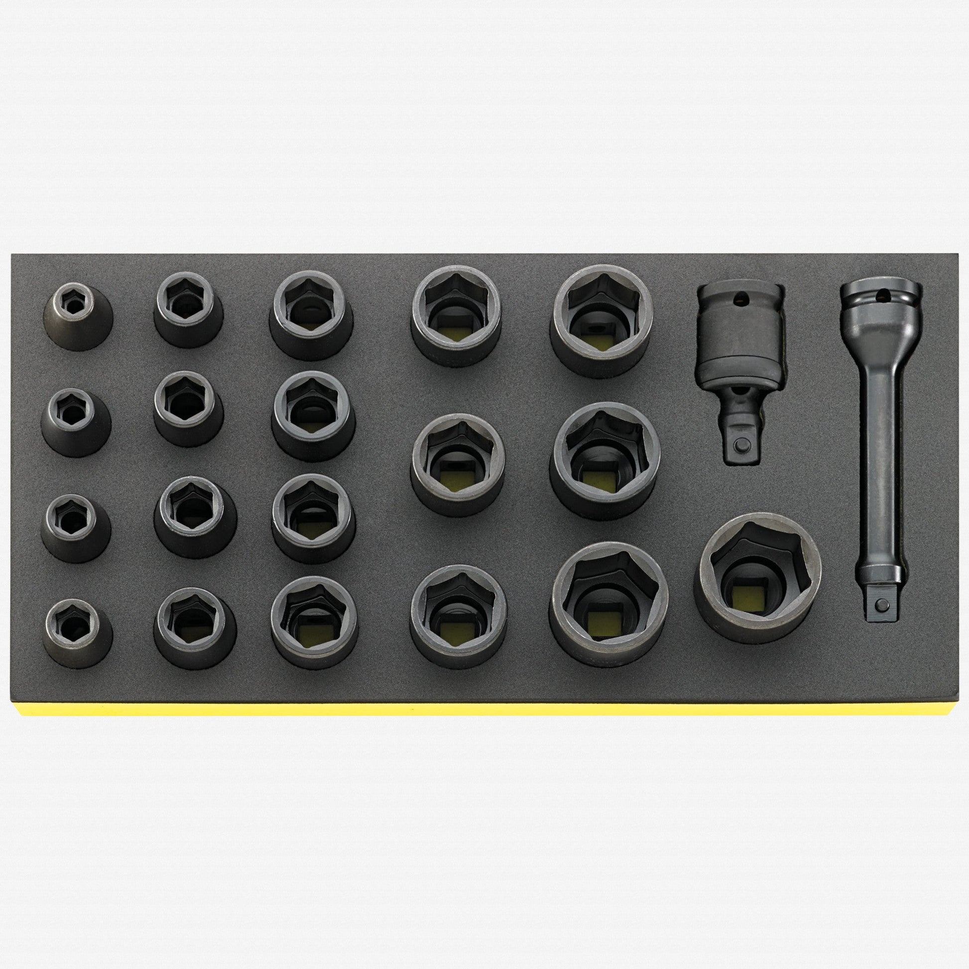 Stahlwille TCS 50IMP/19/2 1/2" Impact Sockets in TCS Inlay, 21 Pieces - ST96838791 - KC Tool