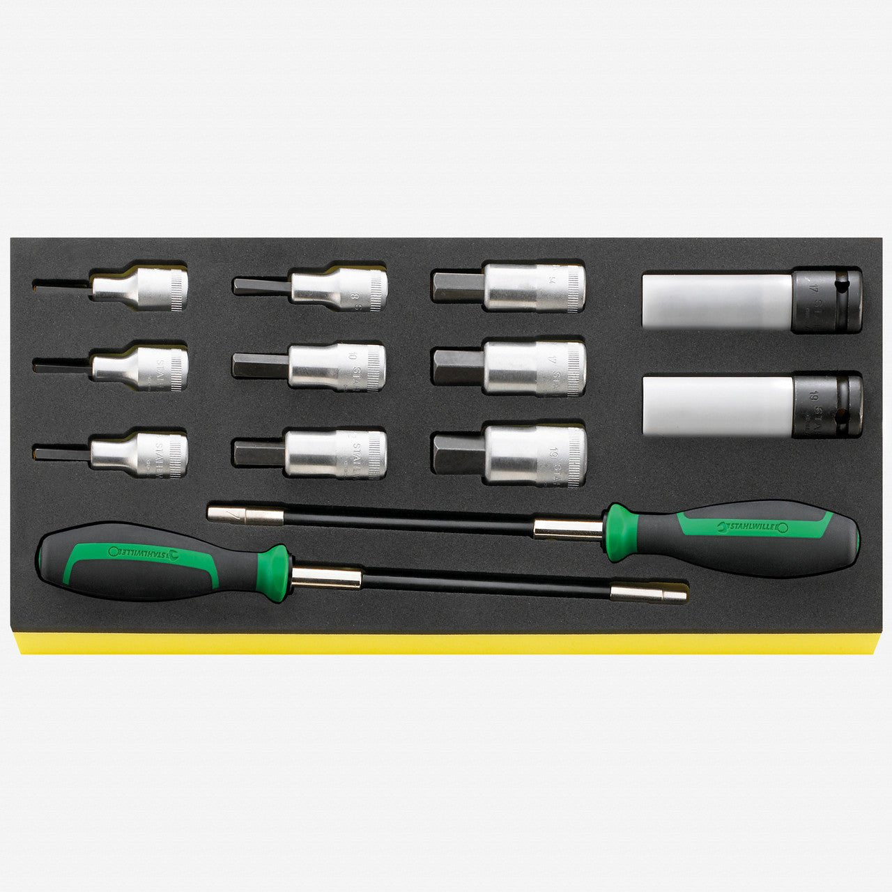 Stahlwille TCS 54/2309K/12506 1/2" Inside Hex and Impact Sockets in TCS Inlay, 13 Pieces - ST96830163 - KC Tool