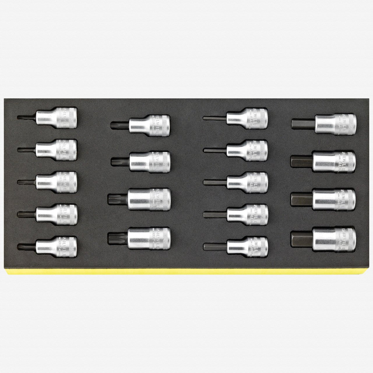 Stahlwille TCS 54/54TX/18 1/2" Torx and Metric Hex Bit Sockets in TCS Inlay, 18 Pieces - ST96838782 - KC Tool