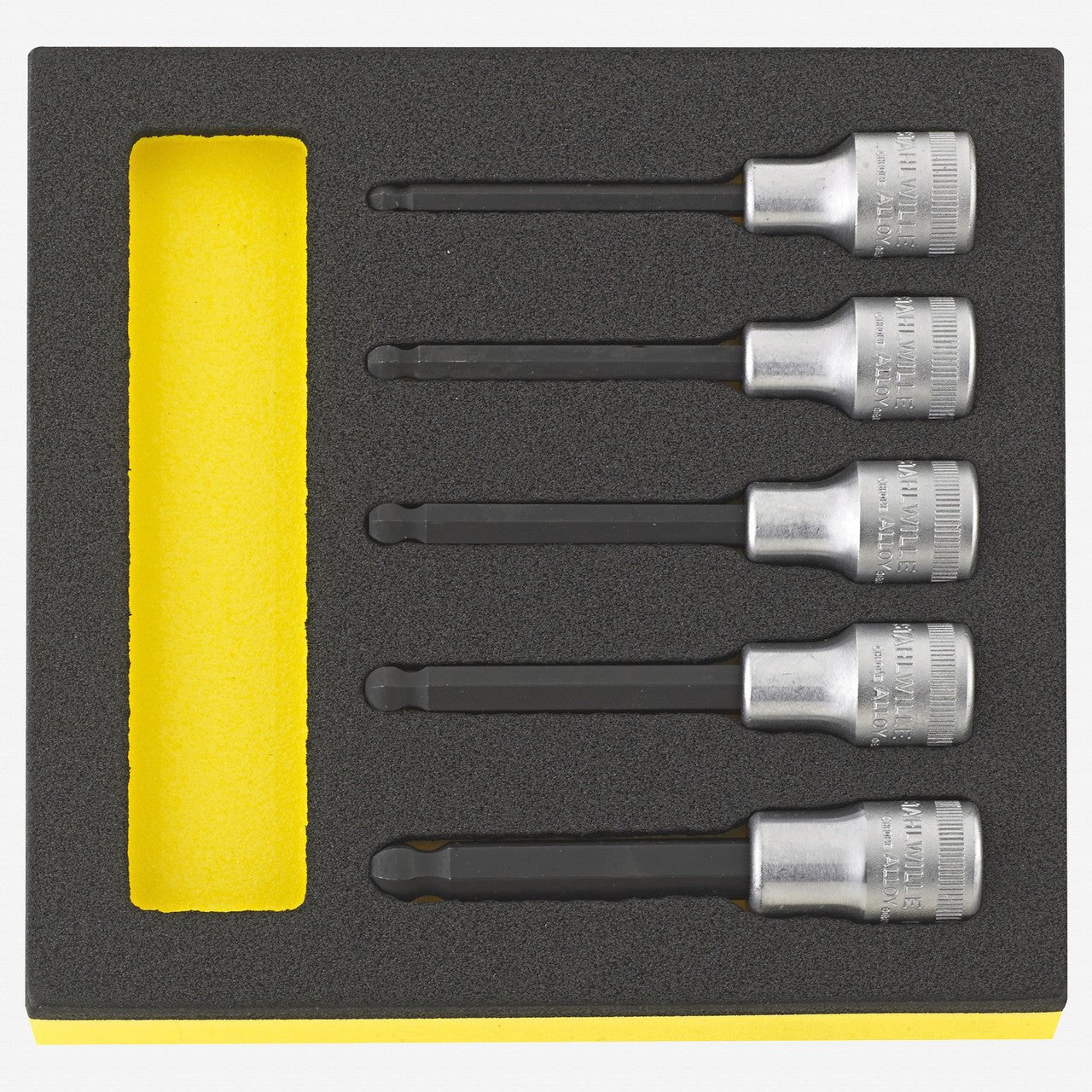 Stahlwille TCS 54KK/5 INHEX Internal Metric Ball - End Hex Socket Set, 1/2" Drive, 5 Pieces - ST96838116 - KC Tool