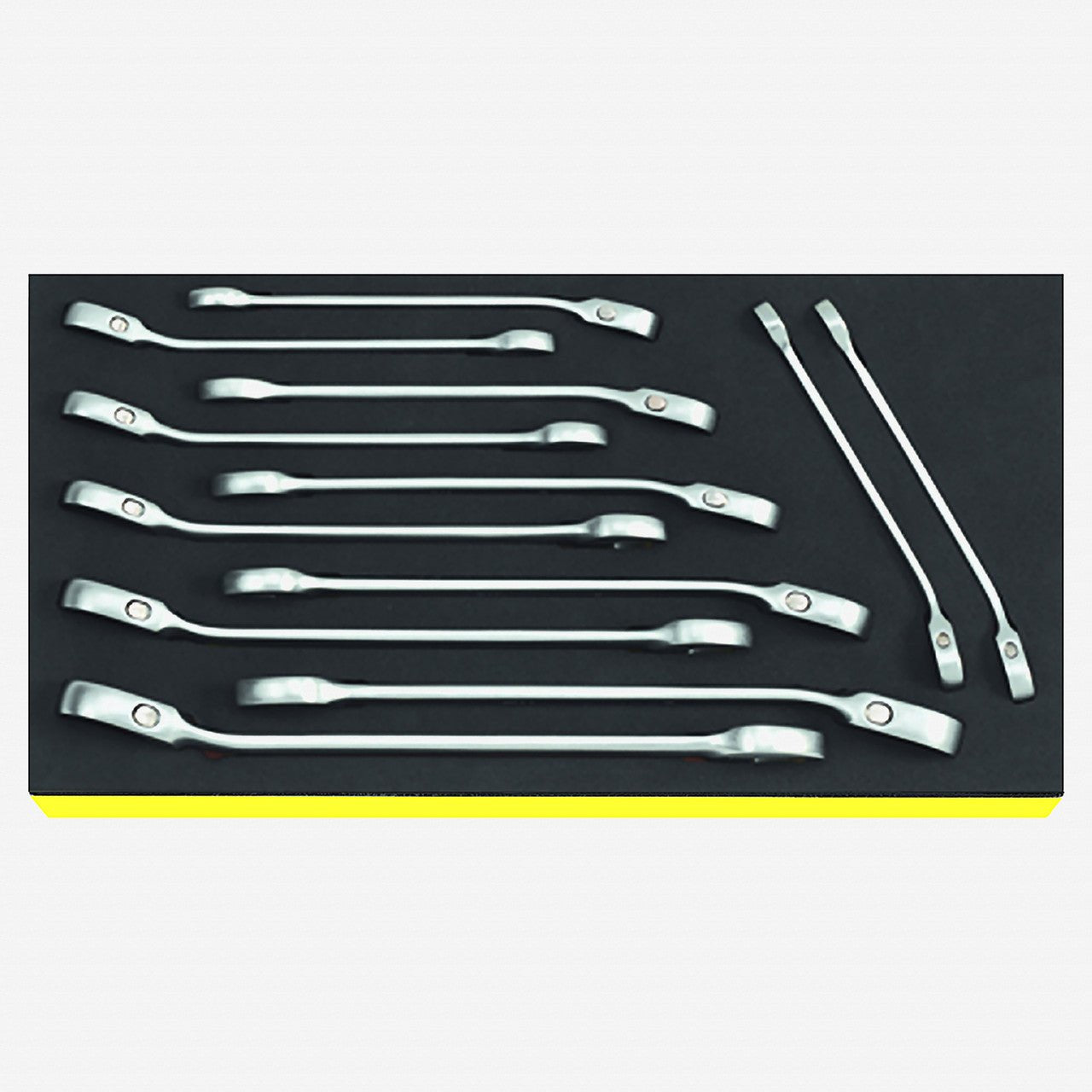 Stahlwille TCS OPEN RATCH 17/12 Ratcheting Combination Wrench Set, Metric, 8 - 19mm, 12 Pieces - ST96830649 - KC Tool