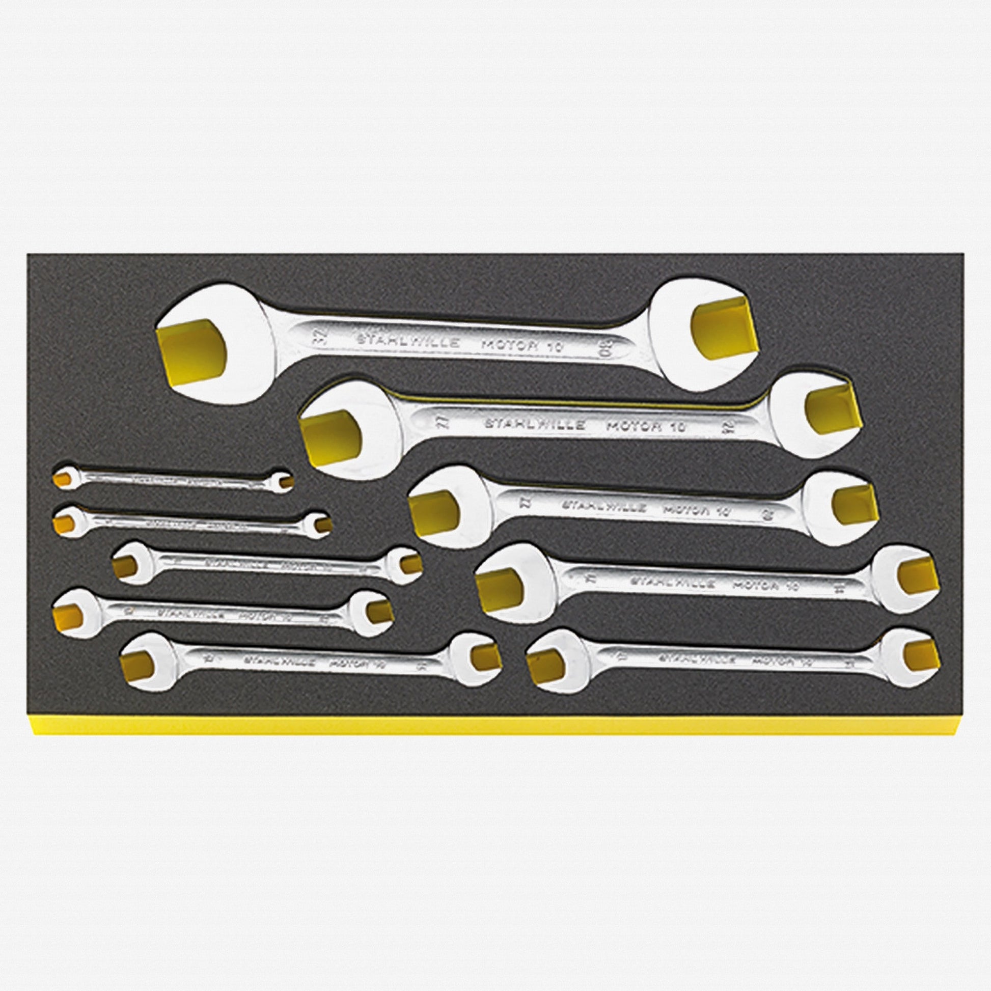 Stahlwille TCS WT 10/10, Double Open End Wrench Set in TCS Inlay, 6-32 mm, 10 Pieces - ST96830120 - KC Tool