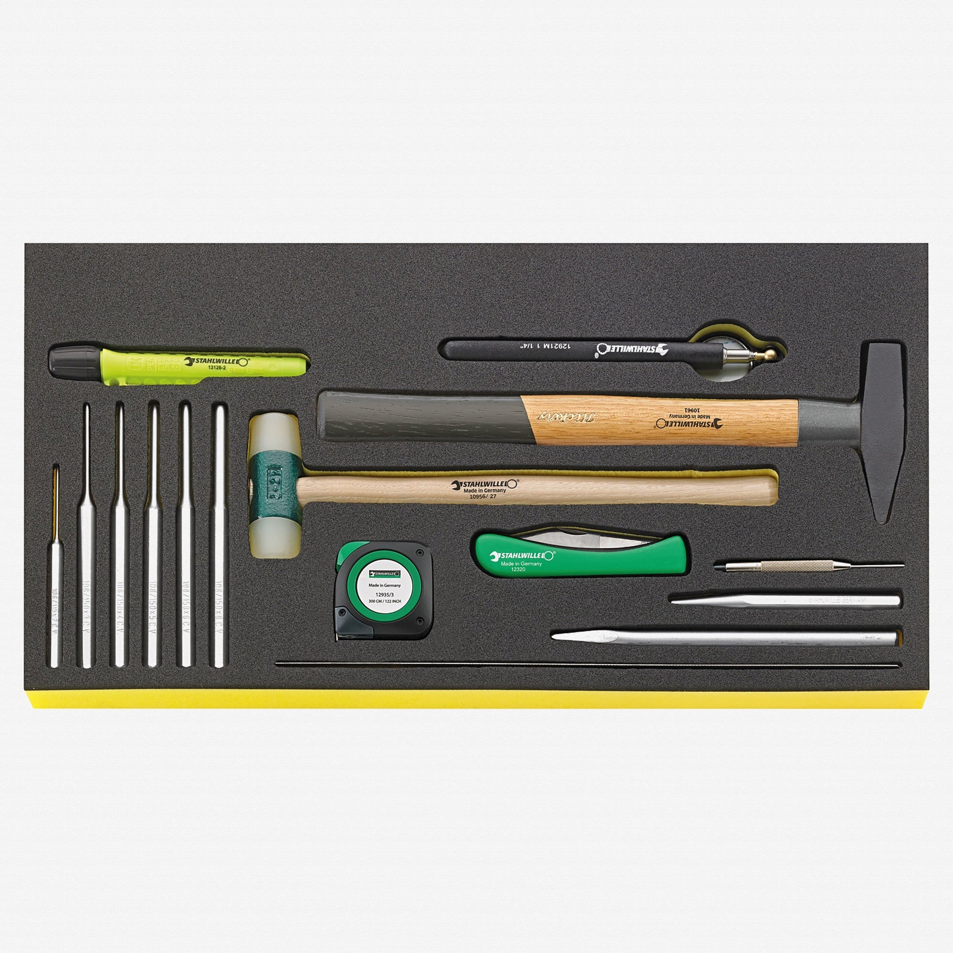Stahlwille TCS WT 102-109/16 Striking and Marking Set in TCS Inlay, 16 Pieces - ST96830119 - KC Tool