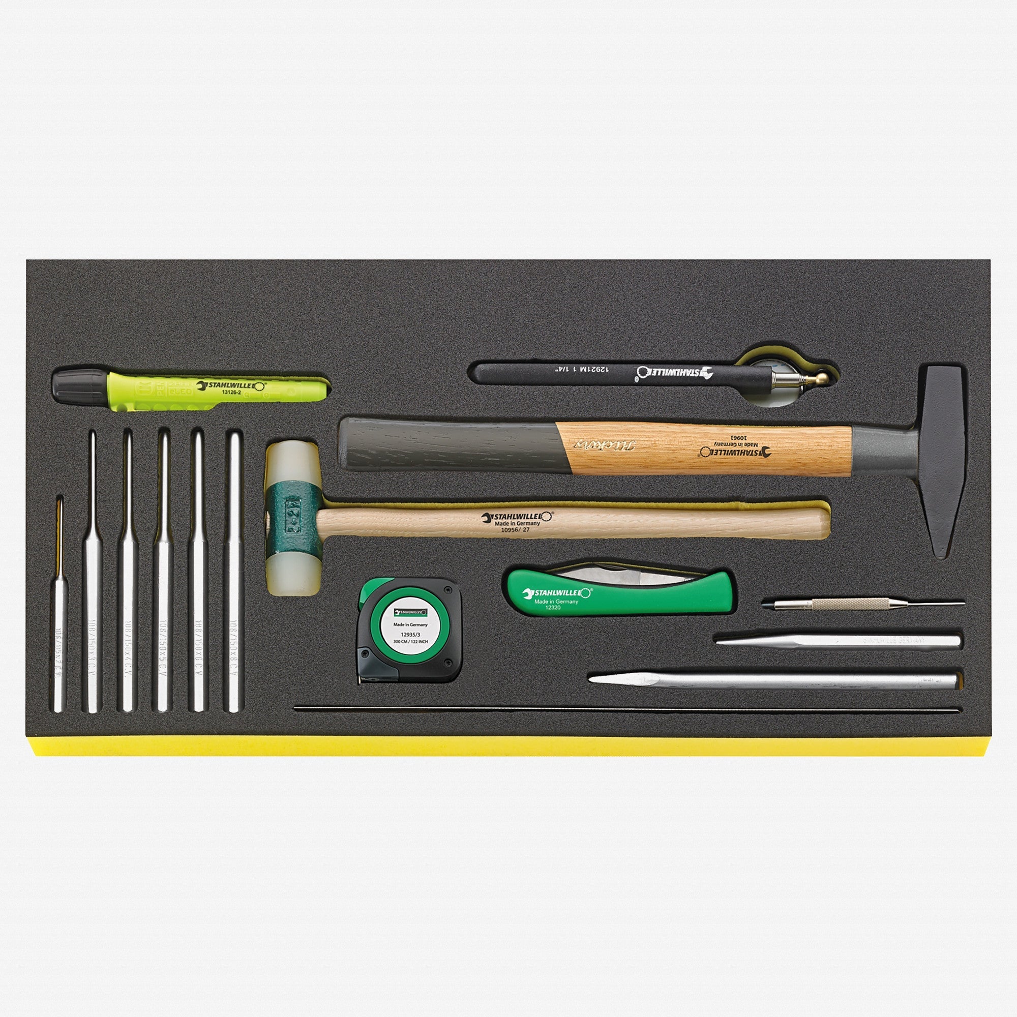 Stahlwille TCS WT 102-109/16 Striking and Marking Set in TCS Inlay, 16 Pieces - ST96830119 - KC Tool
