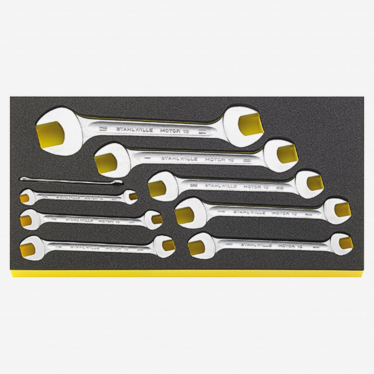 Stahlwille TCS WT 10a/9 Double Open End SAE Wrench Set in TCS Inlay, 1/4" - 1 5/16", 9 Pieces - ST96830124 - KC Tool