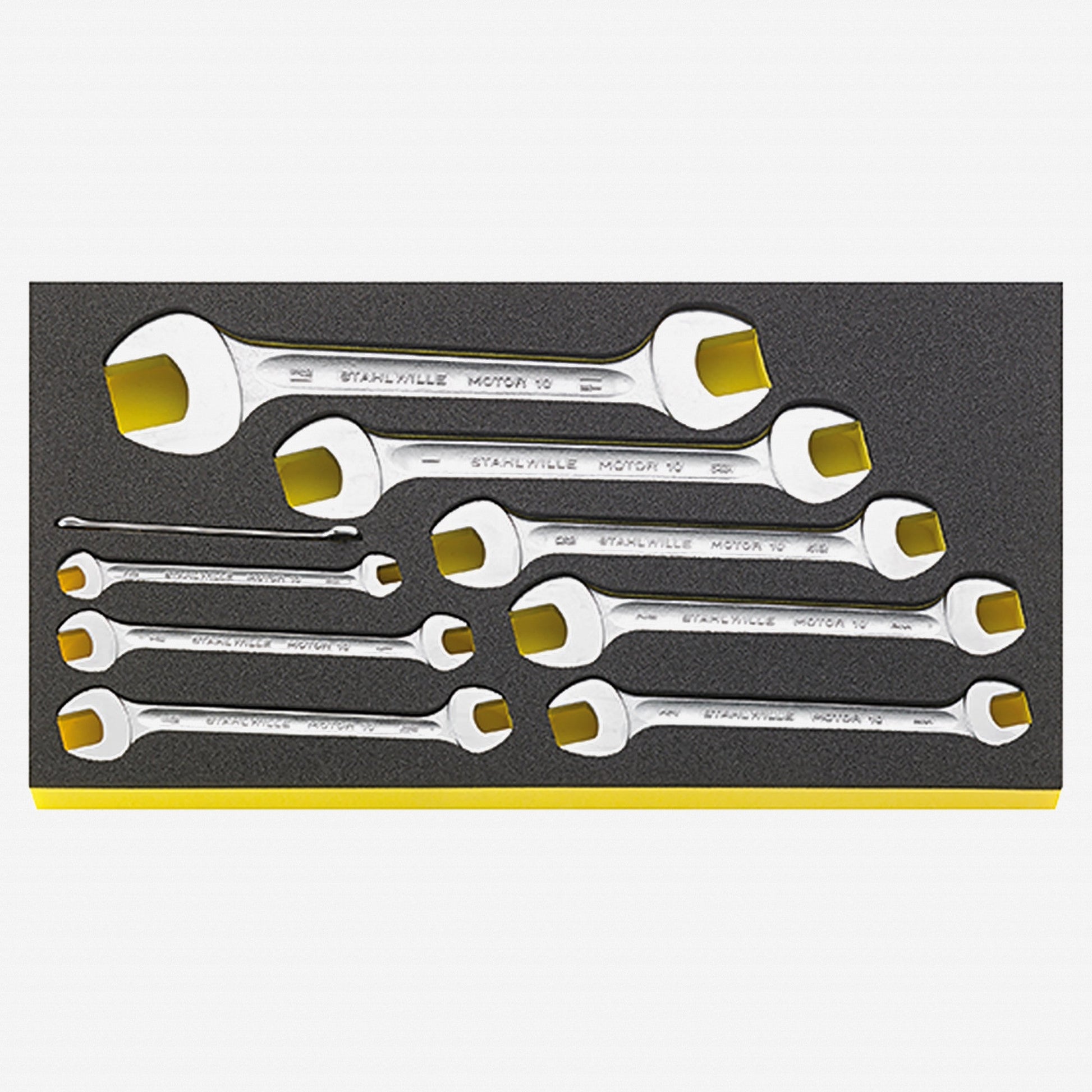 Stahlwille TCS WT 10a/9 Double Open End SAE Wrench Set in TCS Inlay, 1/4" - 1 5/16", 9 Pieces - ST96830124 - KC Tool
