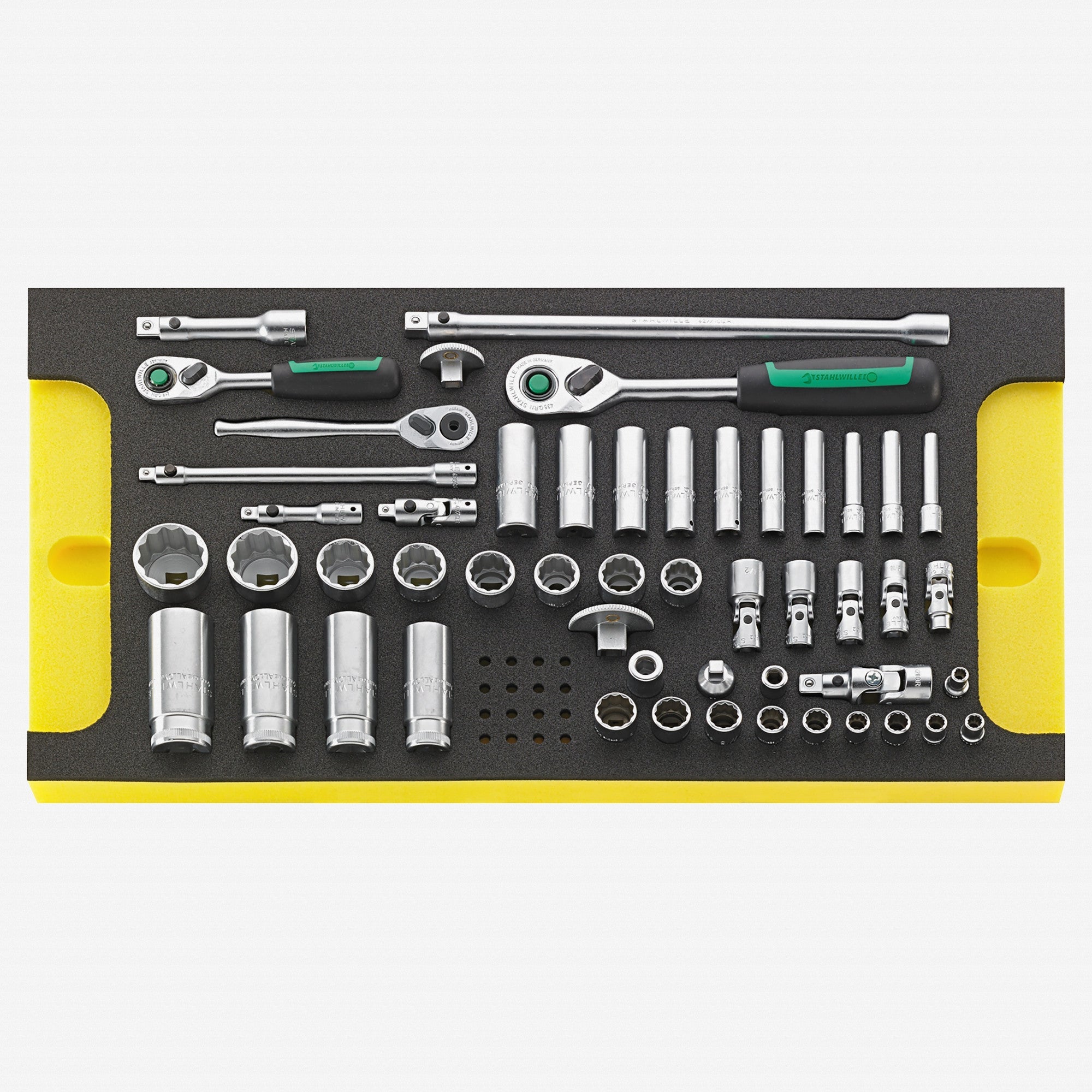 Stahlwille TCS WT 40/45/46/37/14 1/4" and 3/8" Metric Socket Set in TCS Inlay, 51 Pieces - ST96830123 - KC Tool
