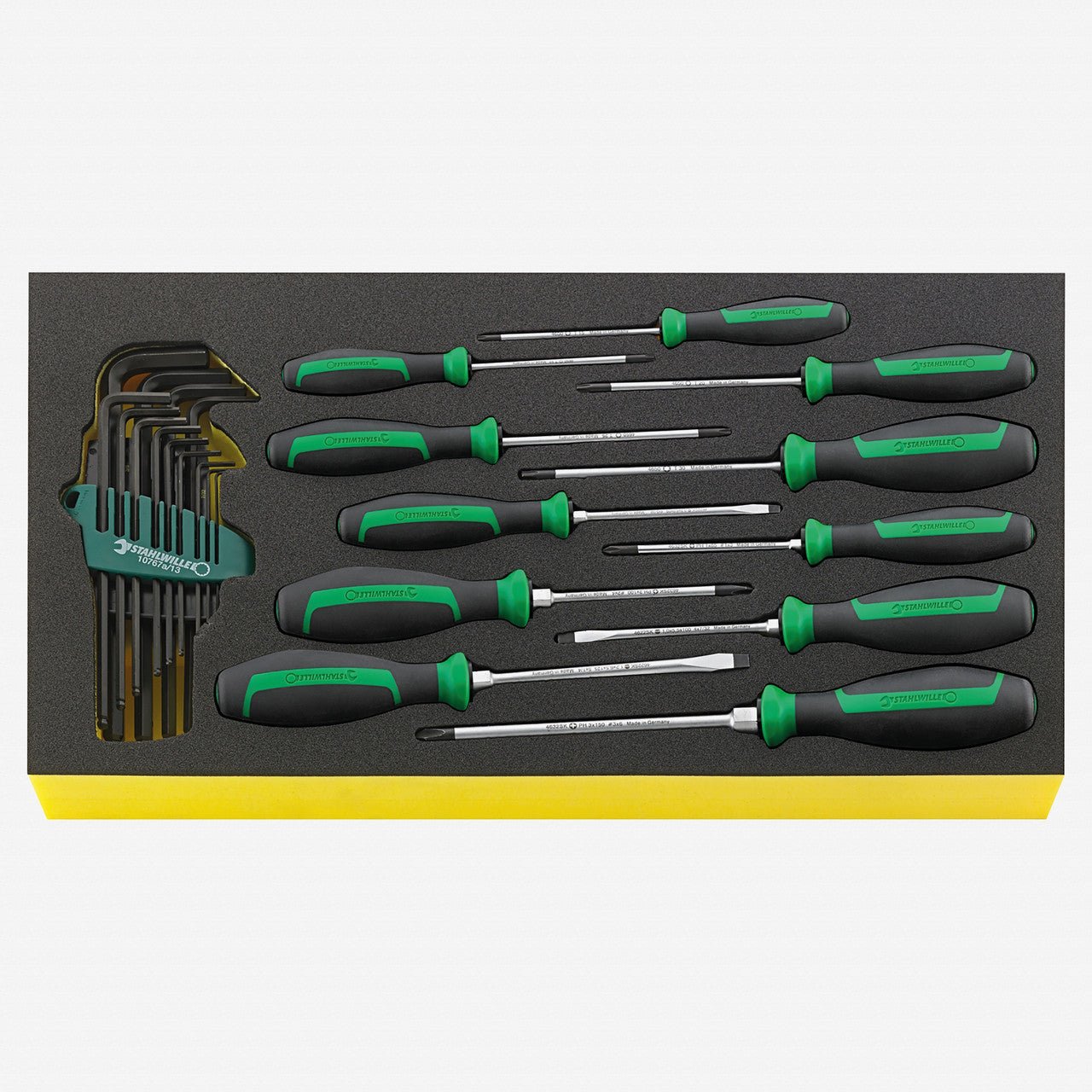 Stahlwille TCS WT 4622 - 4650 - 1 DRALL+ Screwdriver and L - keys Set in TCS Inlay, 24 Pieces - ST96830126 - KC Tool
