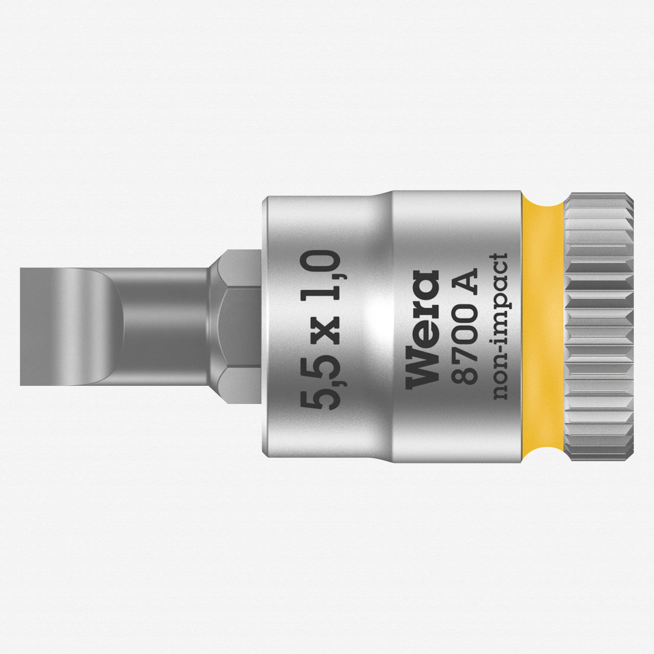 Wera 003321 8700 A FL Zyklop Bit Socket with 1/4" Drive, FL 1.0 x 5.5 x 28 mm - WR003321 - KC Tool