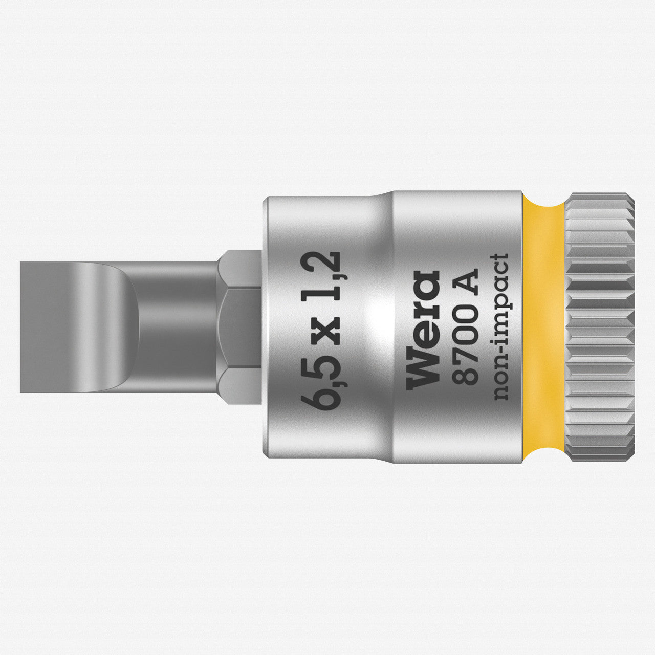 Wera 003322 8700 A FL Zyklop Bit Socket with 1/4" Drive, FL 1.2 x 6.5 x 28 mm - WR003322 - KC Tool