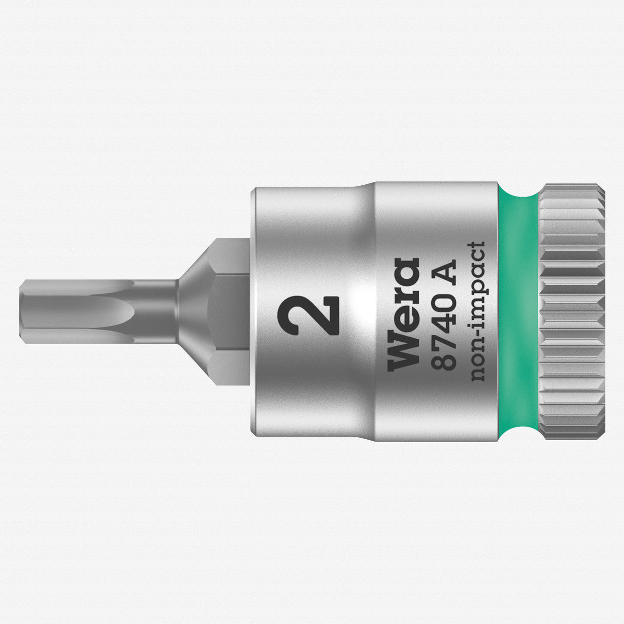 Wera 003330 8740 A Zyklop Hex Bit Socket with 1/4" Drive, 2.0 x 28 mm - WR003330 - KC Tool