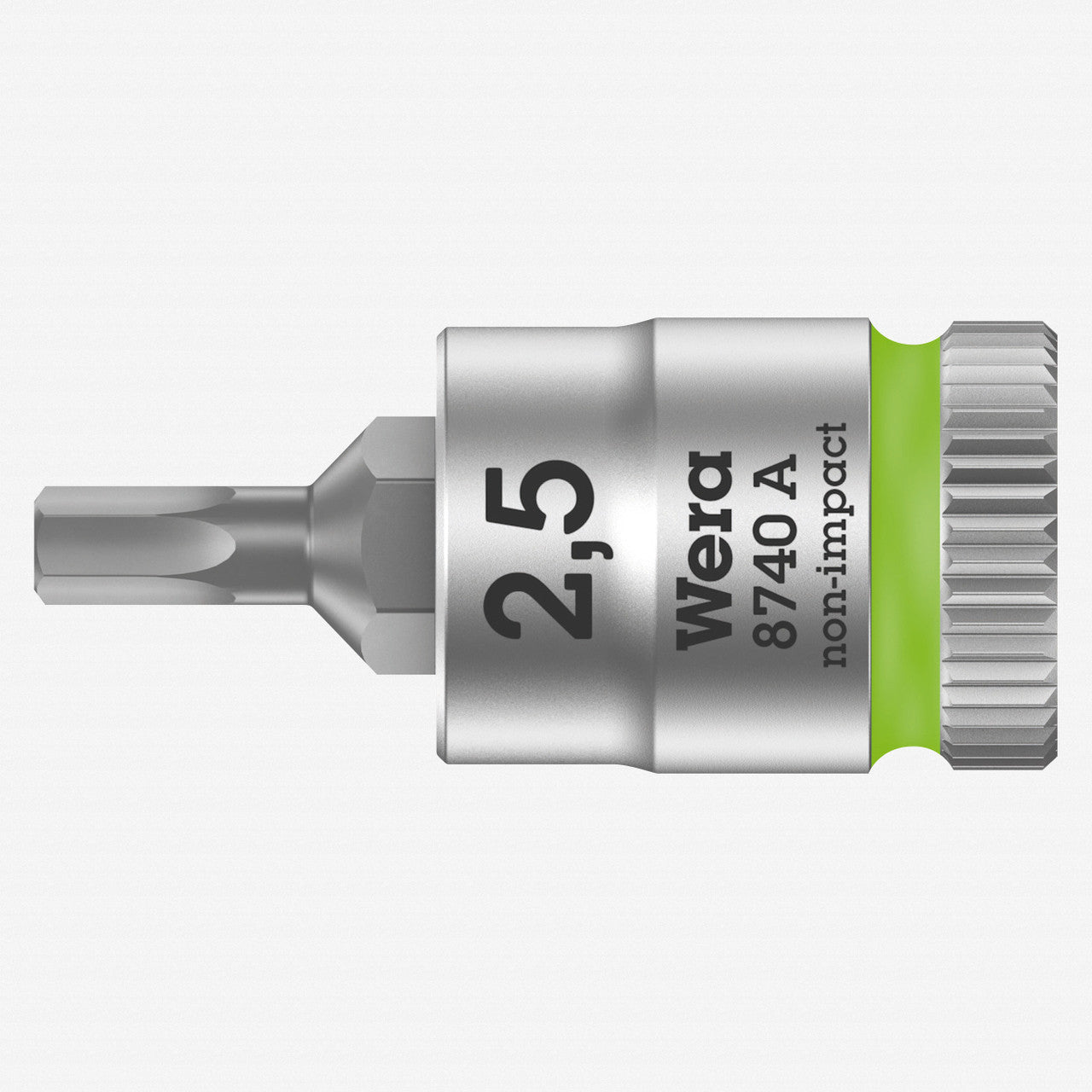 Wera 003331 8740 A Zyklop Hex Bit Socket with 1/4" Drive, 2.5 x 28 mm - WR003331 - KC Tool