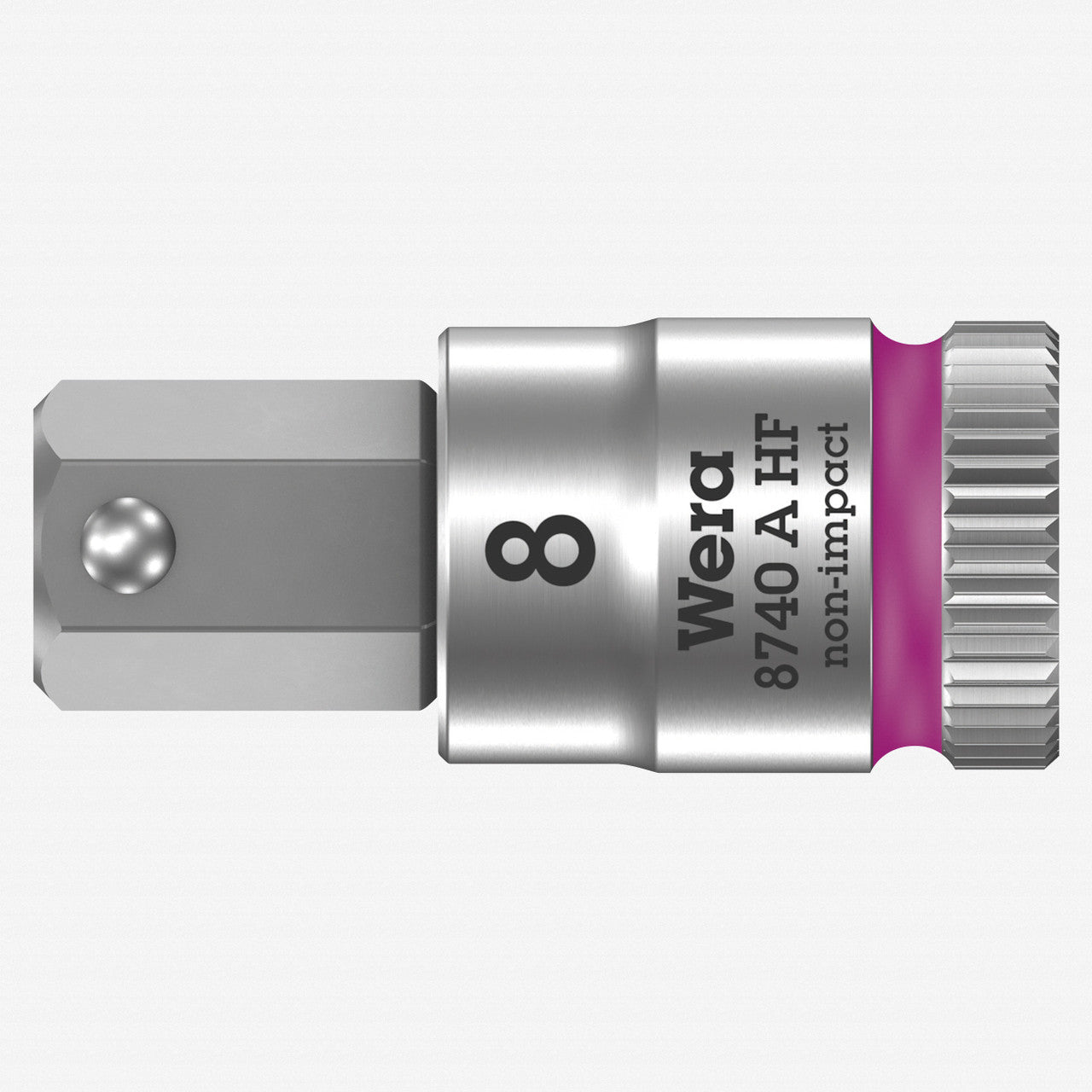 Wera 003339 8740 A Zyklop Bit Socket with 1/4" Drive with Holding Function , 8.0 x 28 mm - WR003339 - KC Tool