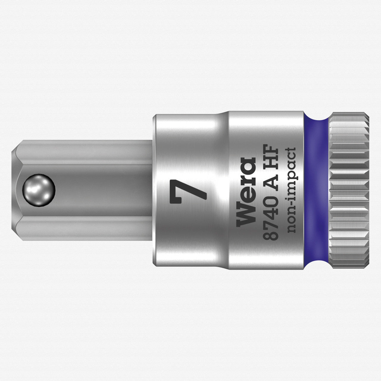 Wera 003341 8740 A Zyklop Bit Socket with 1/4" Drive with Holding Function , 7.0 x 28 mm - WR003341 - KC Tool