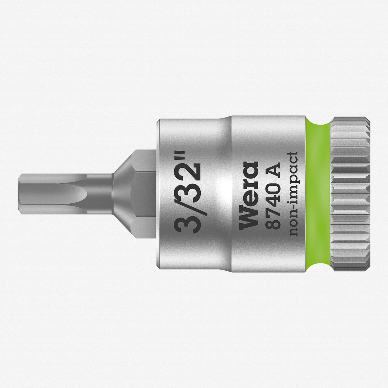 Wera 003381 8740 A 1/4" Drive Zyklop Hex-Plus Bit Socket, 3/32" - WR003381 - KC Tool