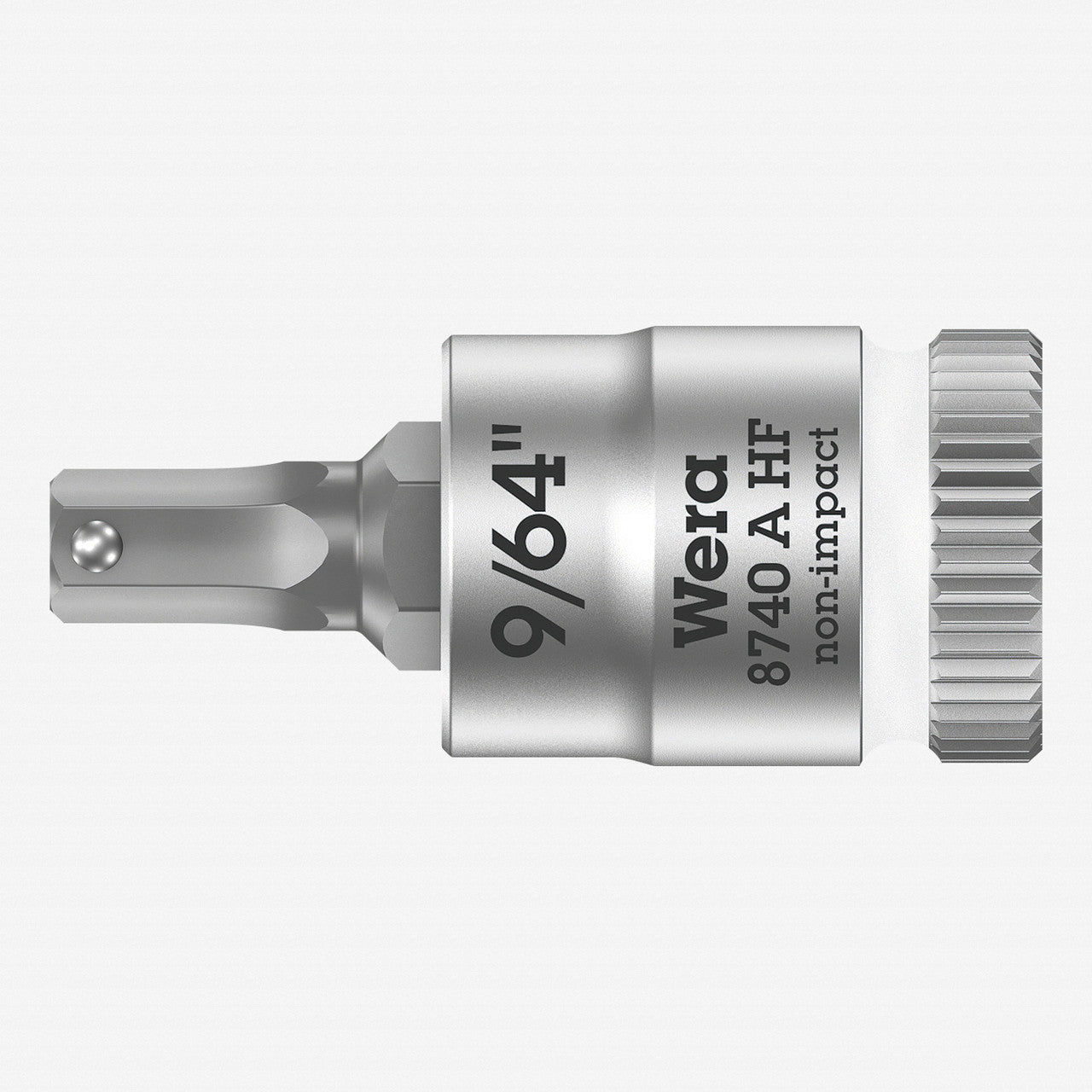 Wera 003384 8740 A 1/4" Drive Zyklop Hex-Plus Bit Socket with Holding Function 9/64" - WR003384 - KC Tool